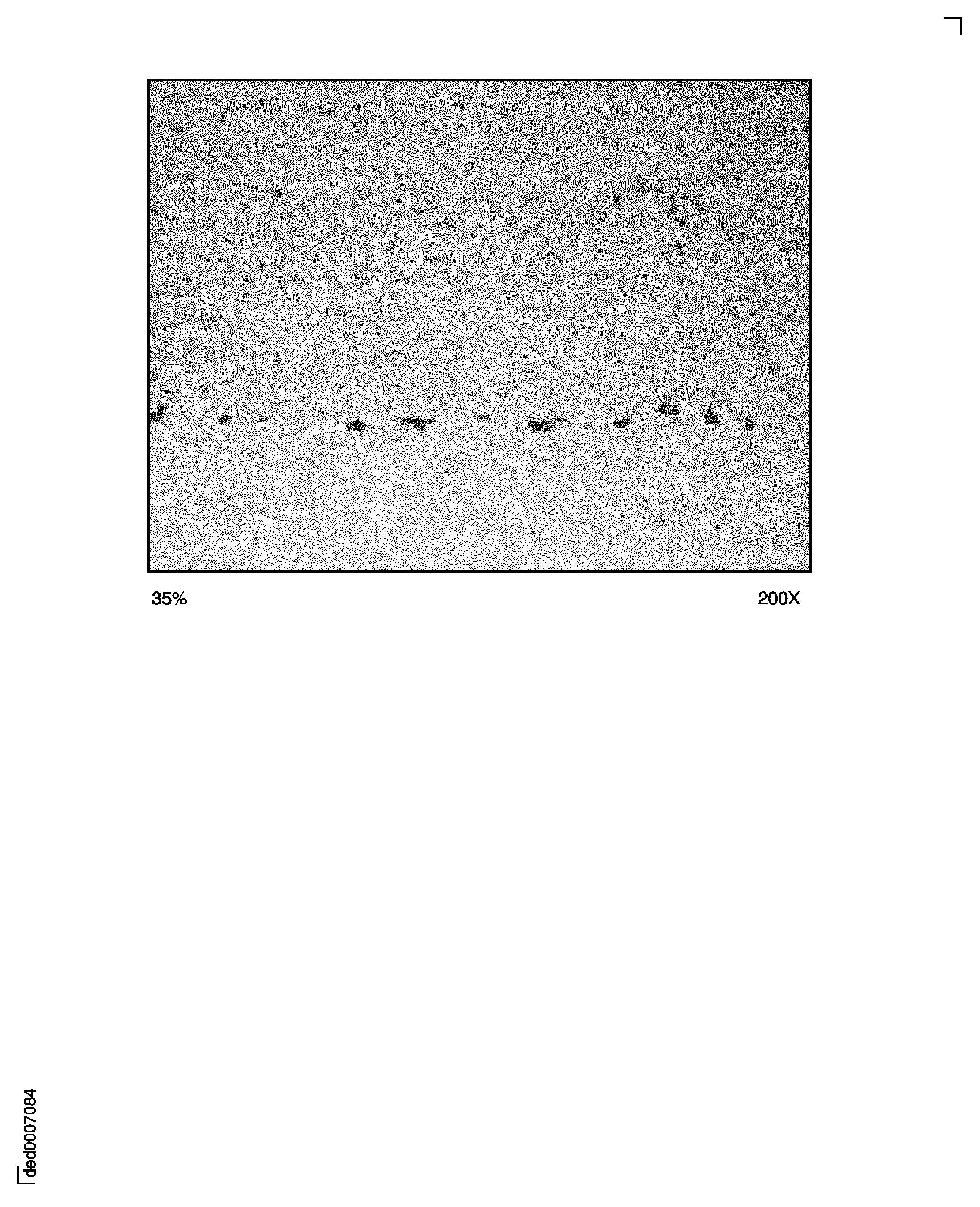 Examples of interface contamination: The amount of contamination is 35 percent.