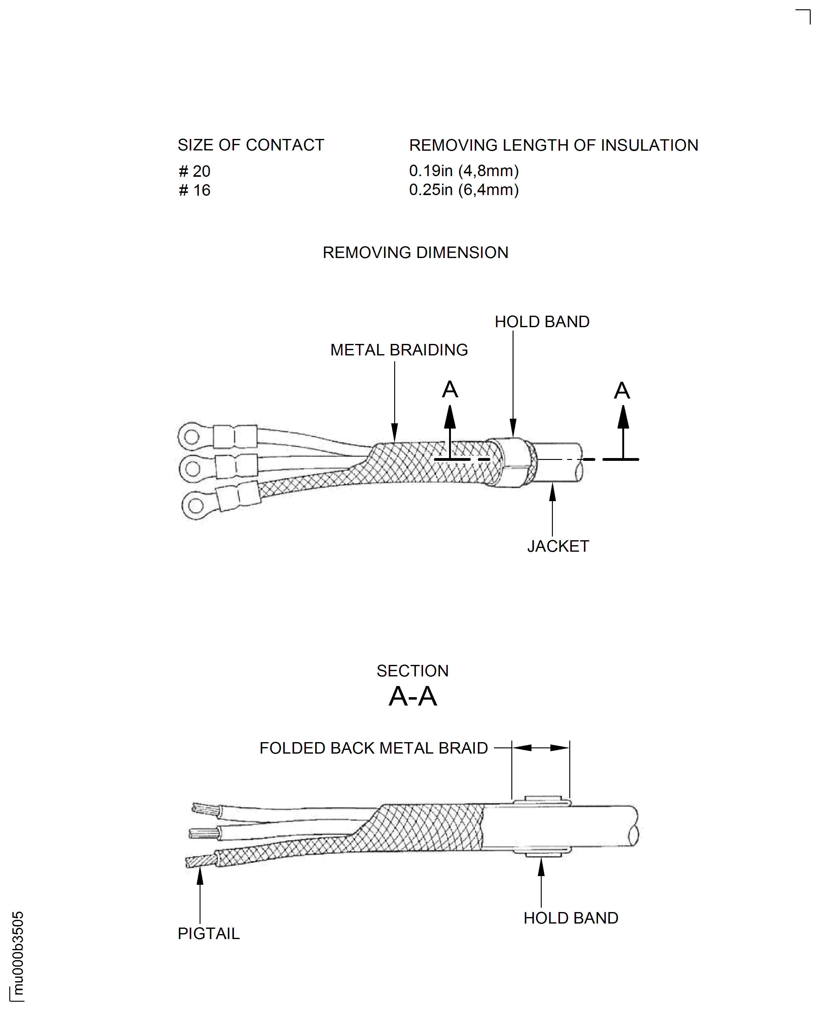 Repair details and dimensions