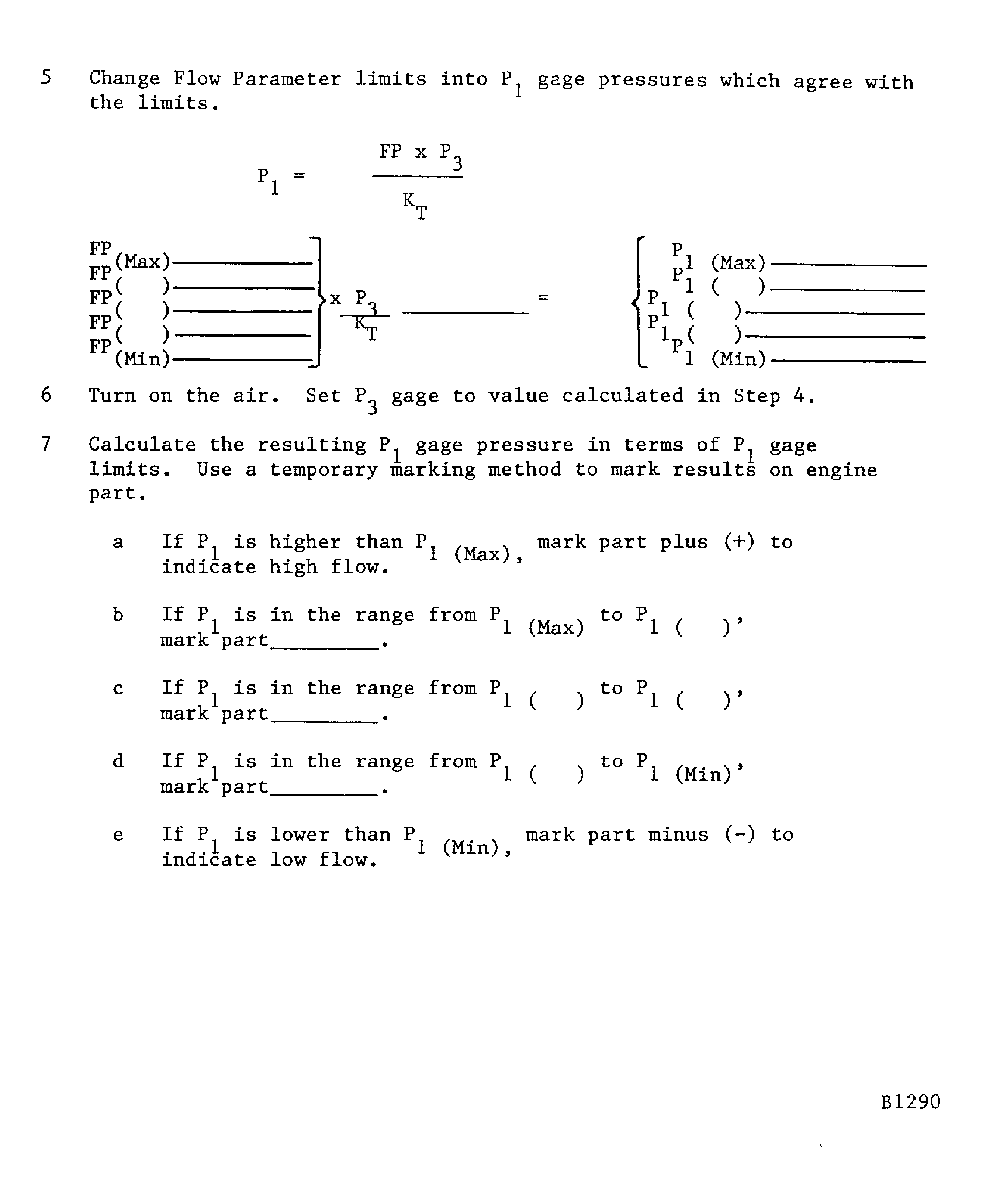 Flow parameter procedure of testing. Sample worksheet 4 (Sheet 2)