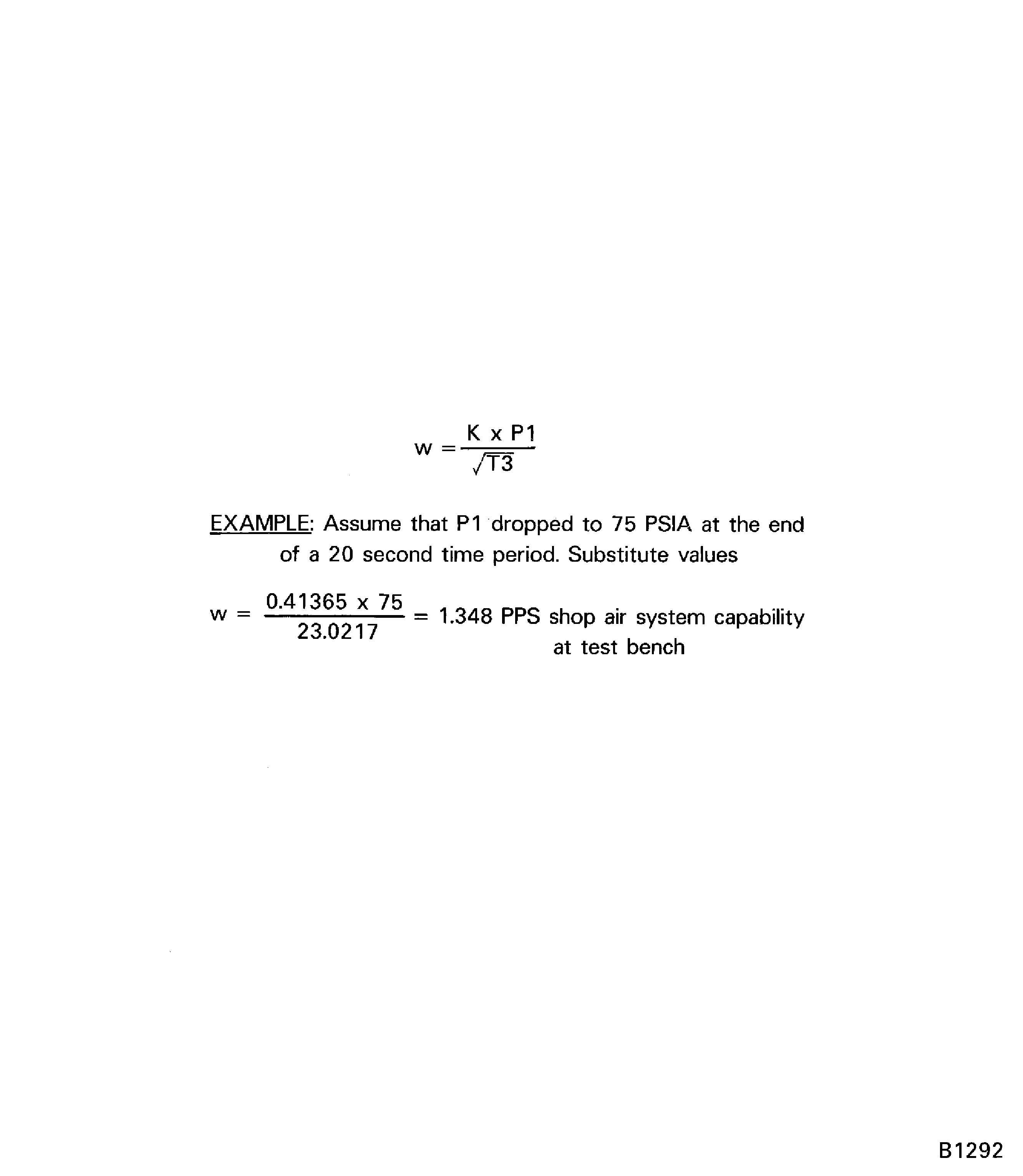 Conversion of P1 gage pressure into airflow in PPS