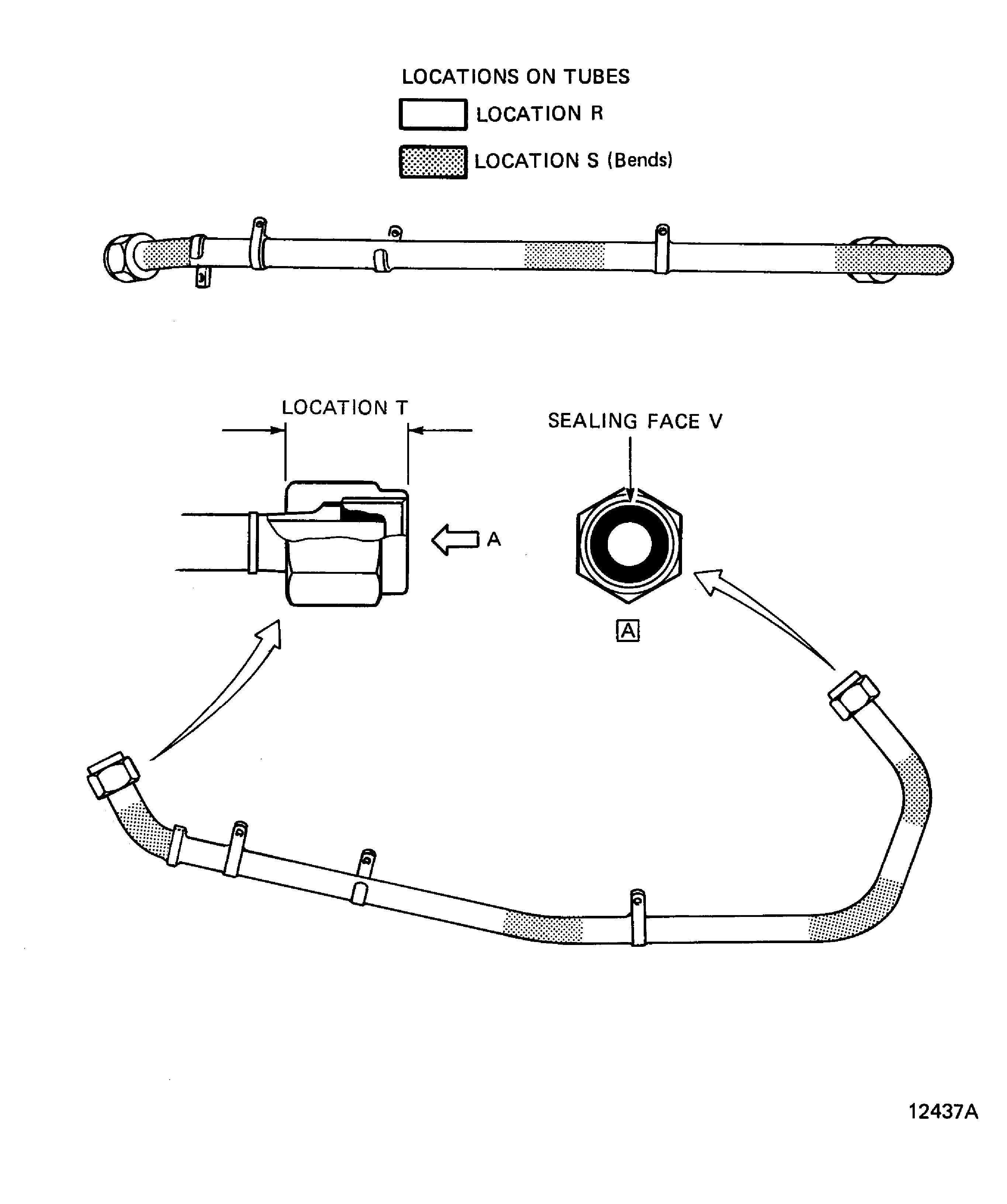 Locations on the Oil Cooling Tube (02-100)