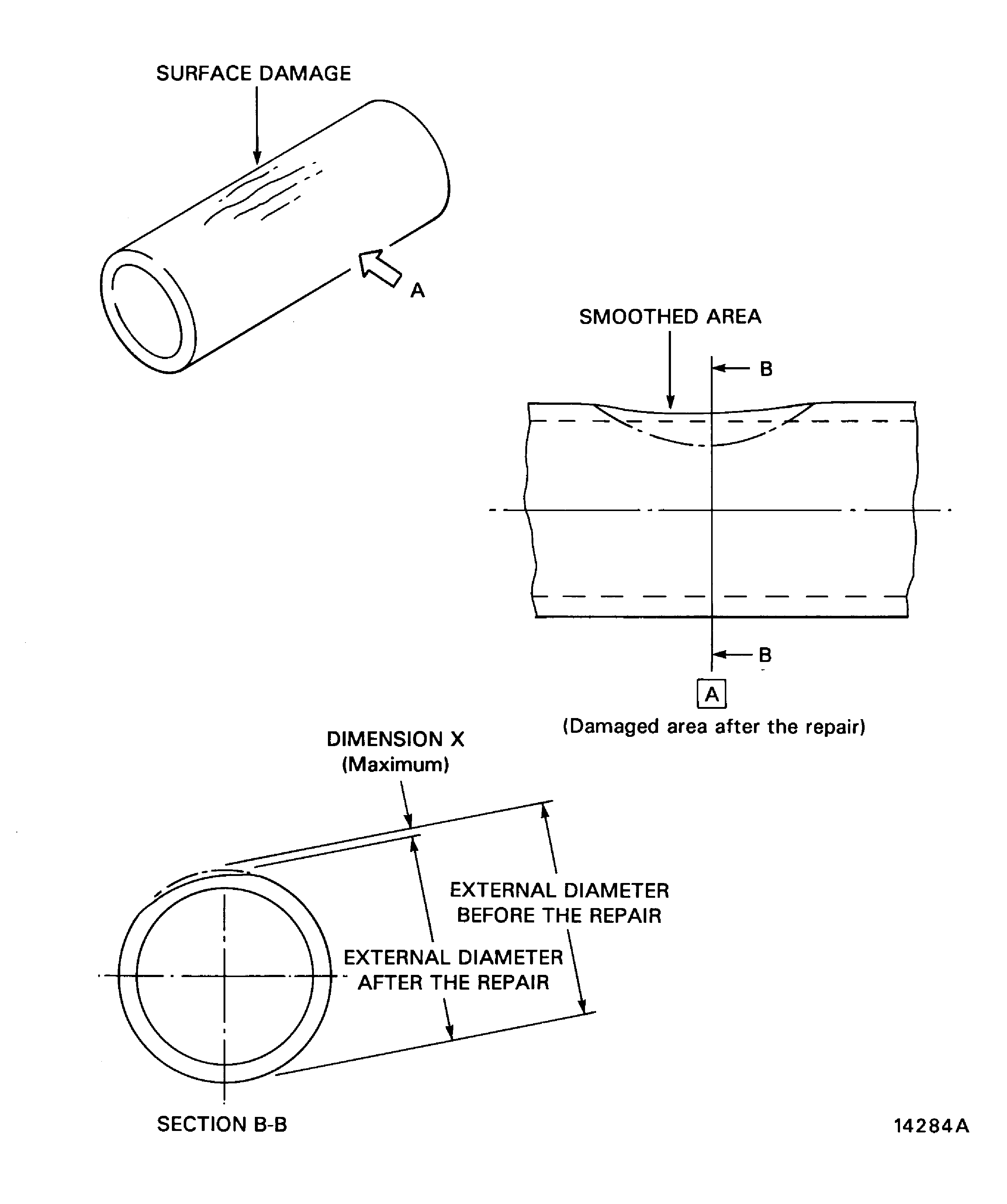 L.P. Fuel Tube Repair Area