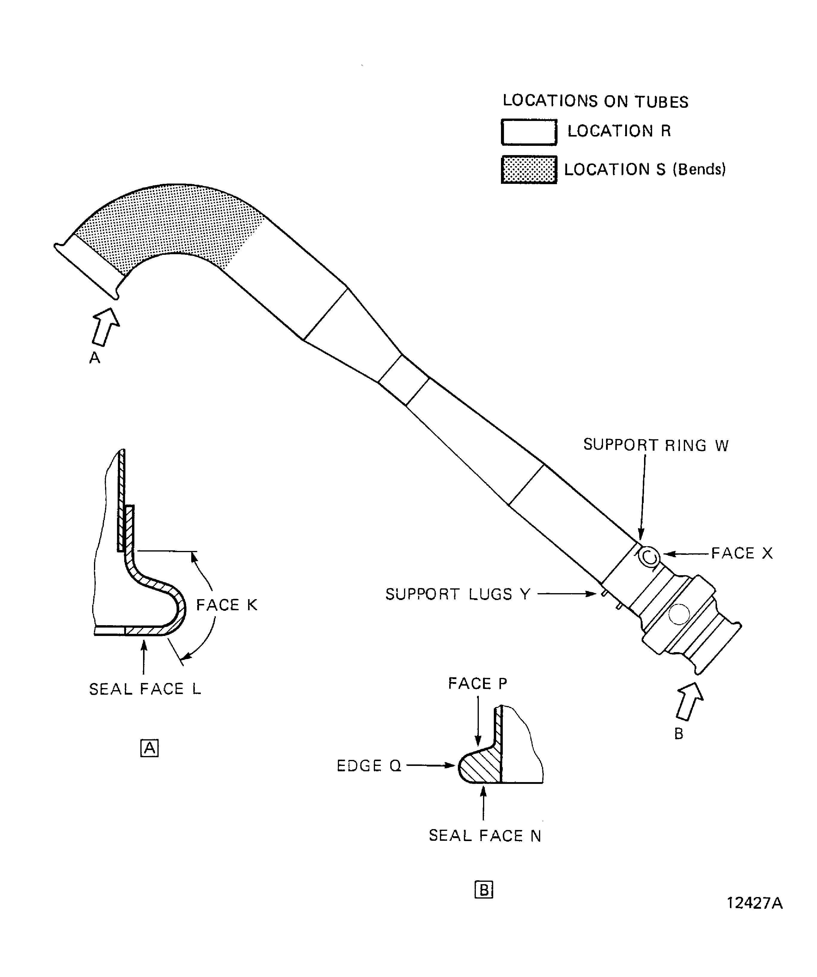 Locations on the Anti-Ice Duct Venturi (01-070)