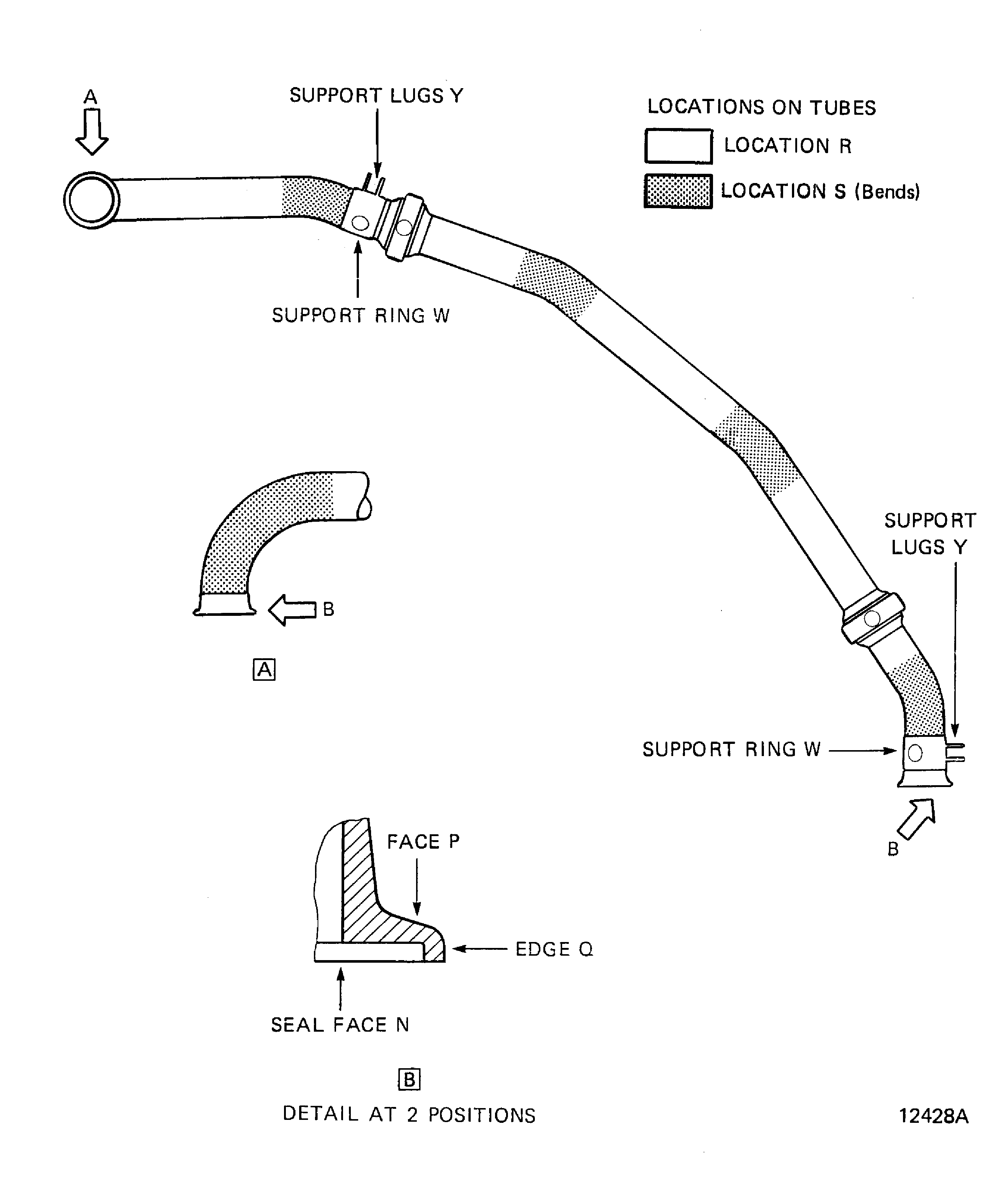 V2500/A1 - Locations on the Anti-Ice Duct (02-100)