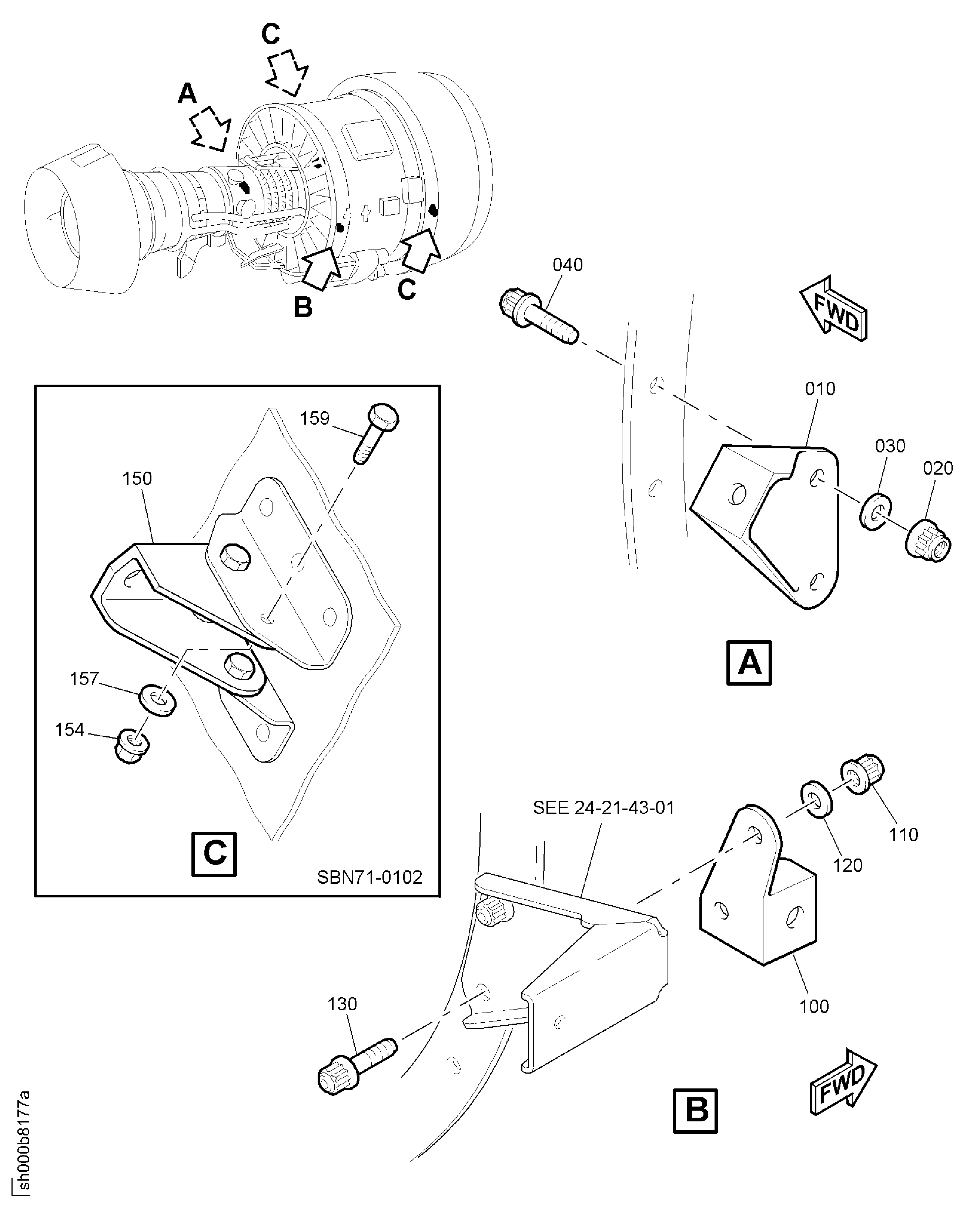 BRACKETS F/C ROD SUPPORT