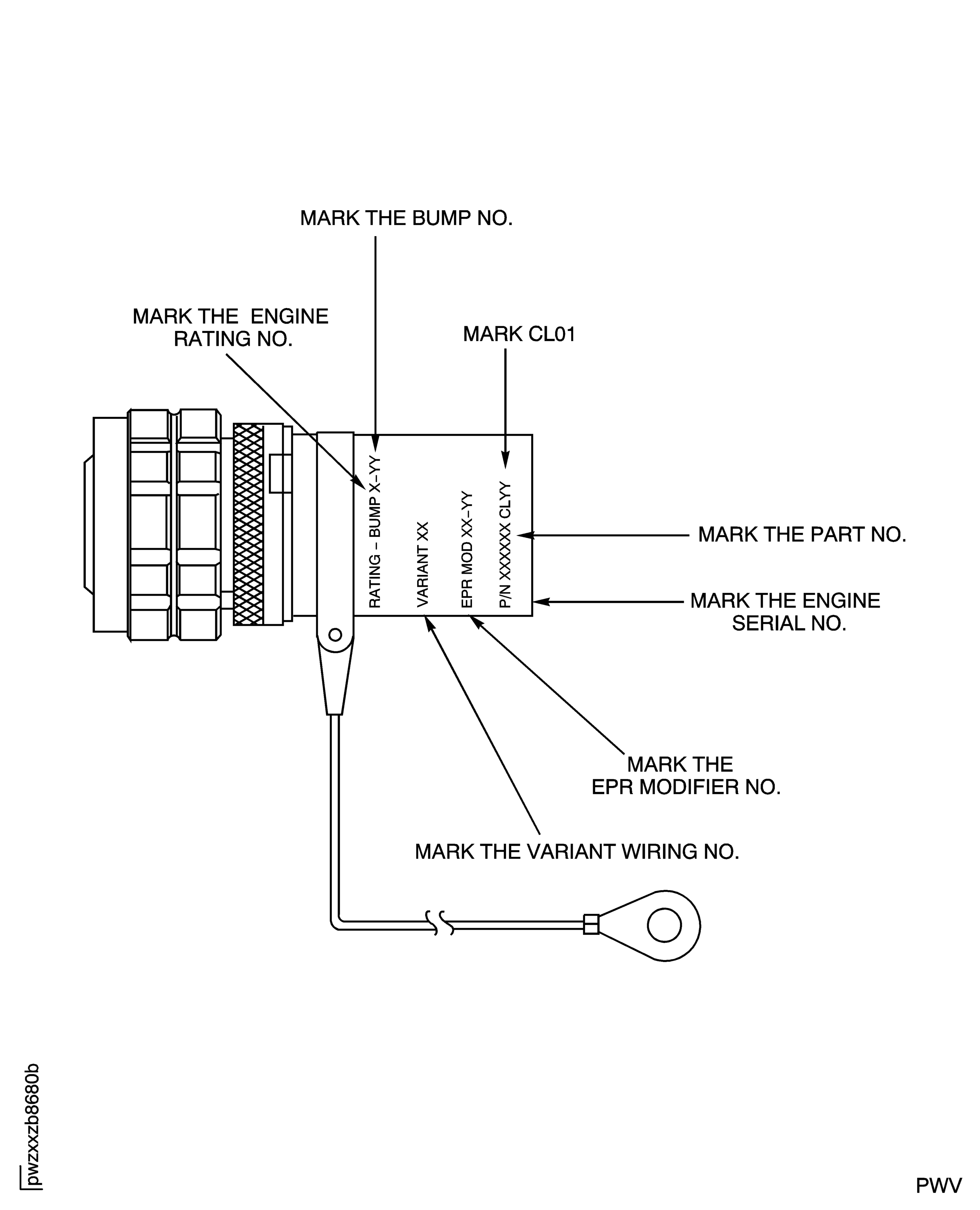 Make Marks on the Outer Face of the Backshell