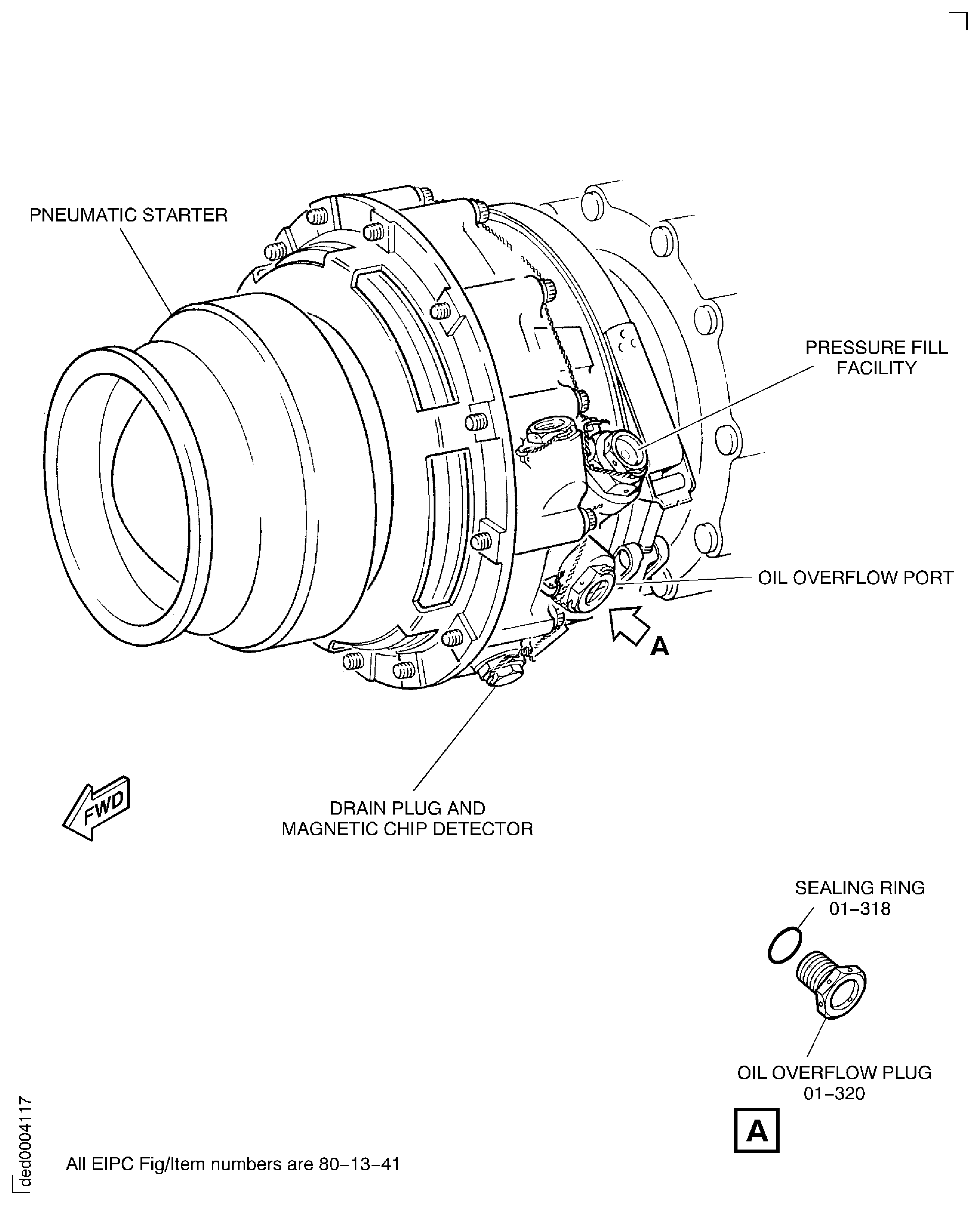 SBE 70-0395: Fill the pneumatic starter with oil