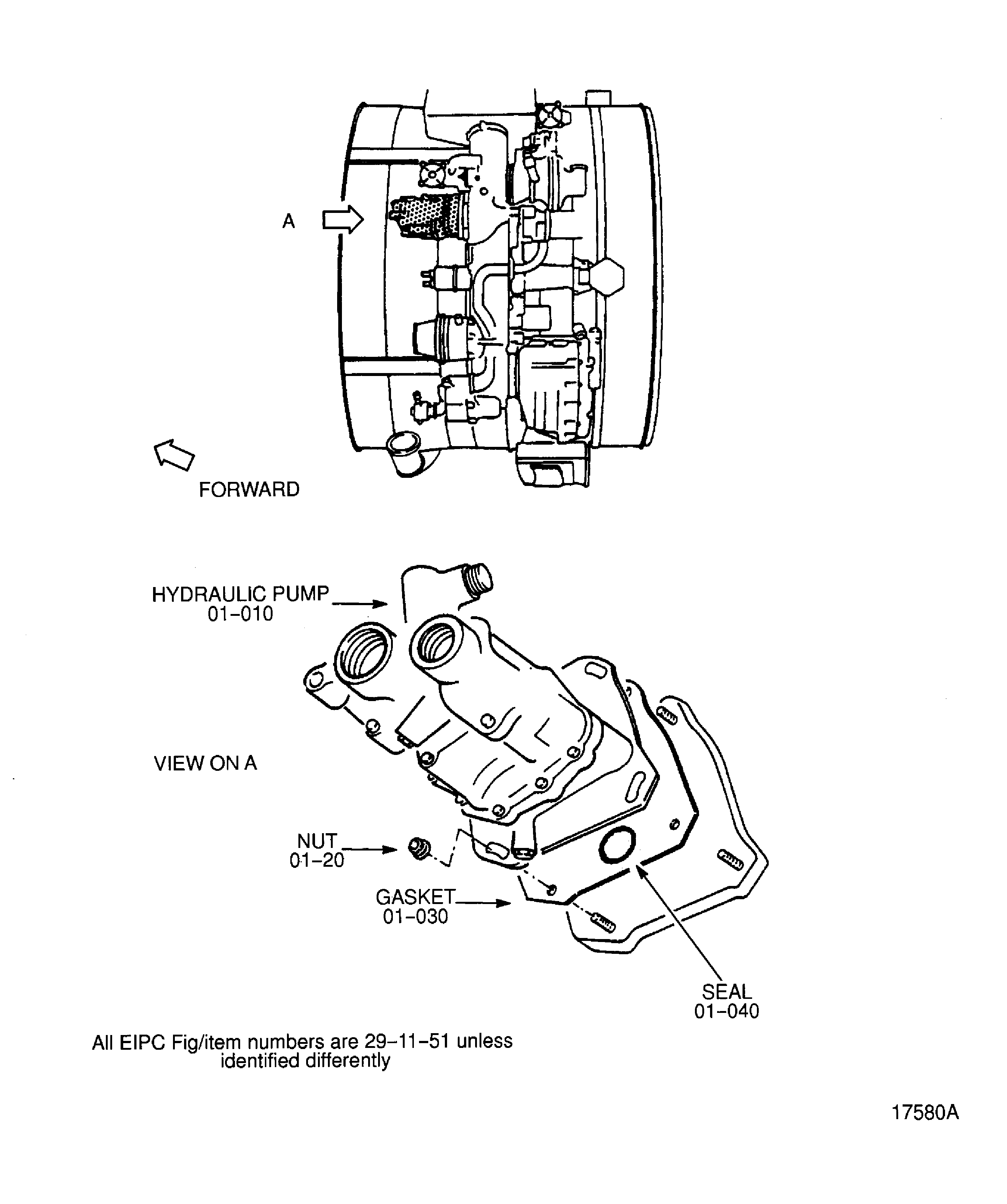Removal of the Hydraulic Pump