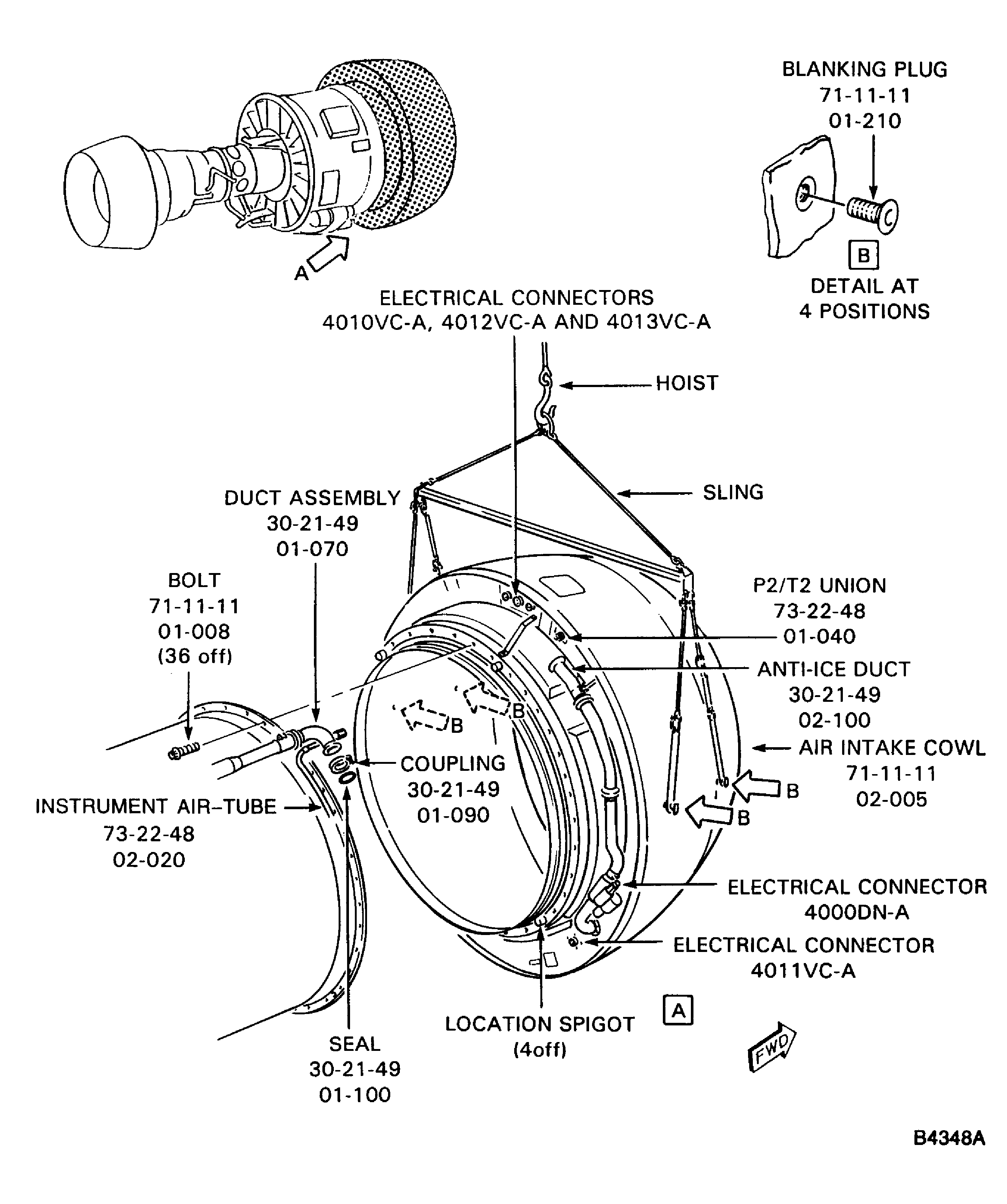 V2500-A5 Air intake cowl