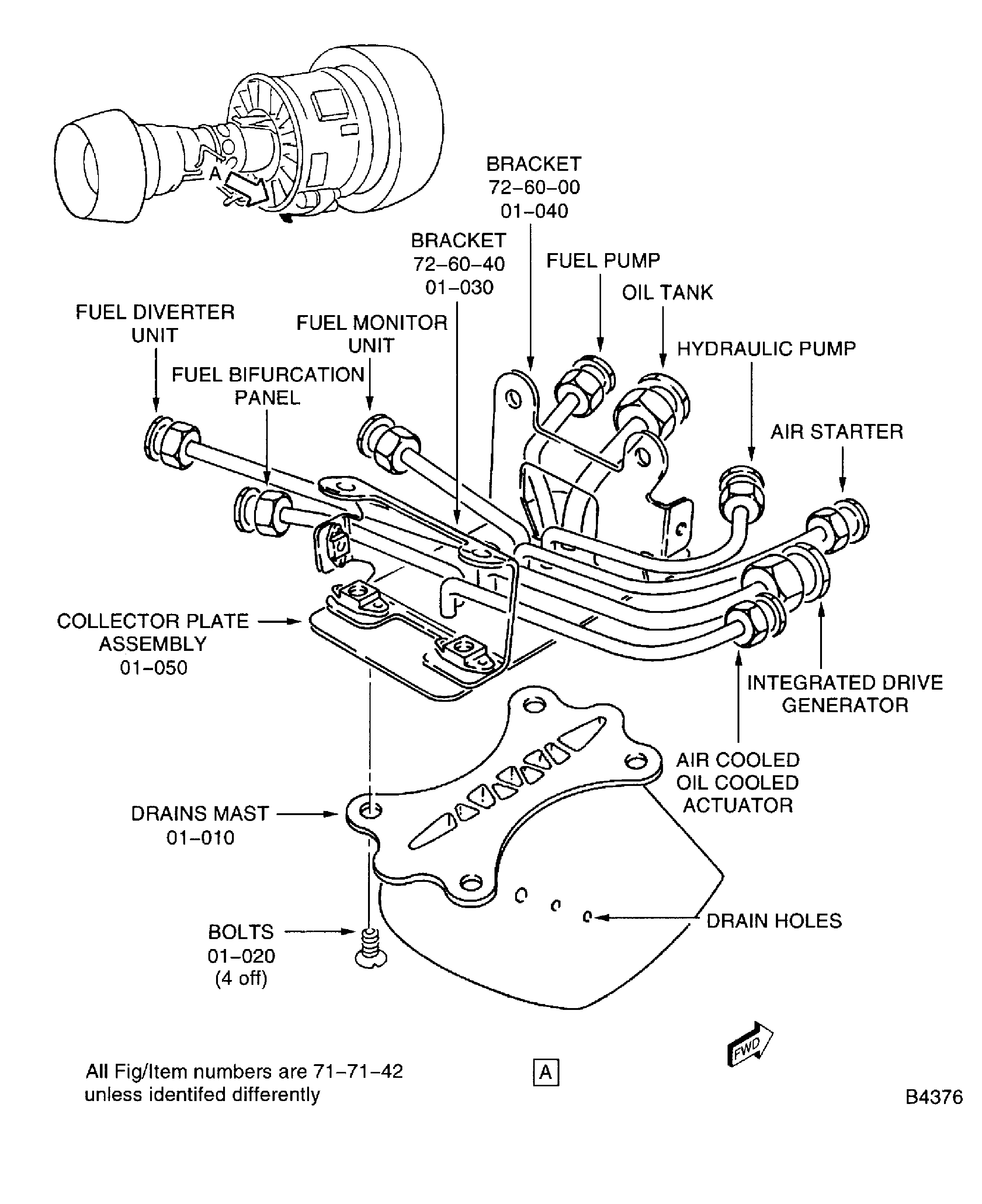V2500-A5: Drain mast