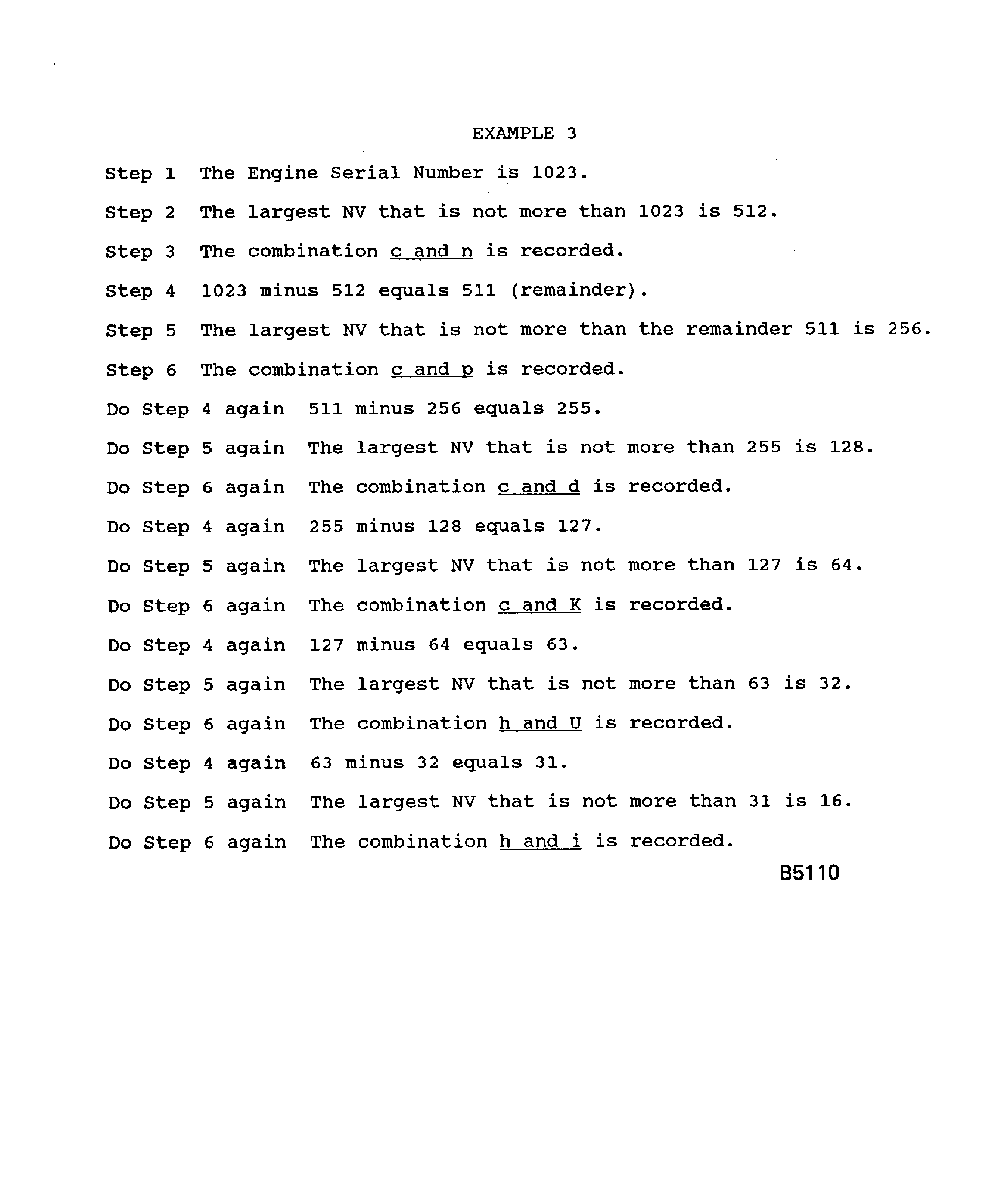 Data entry plug pin selection procedure for Engine Serial No.