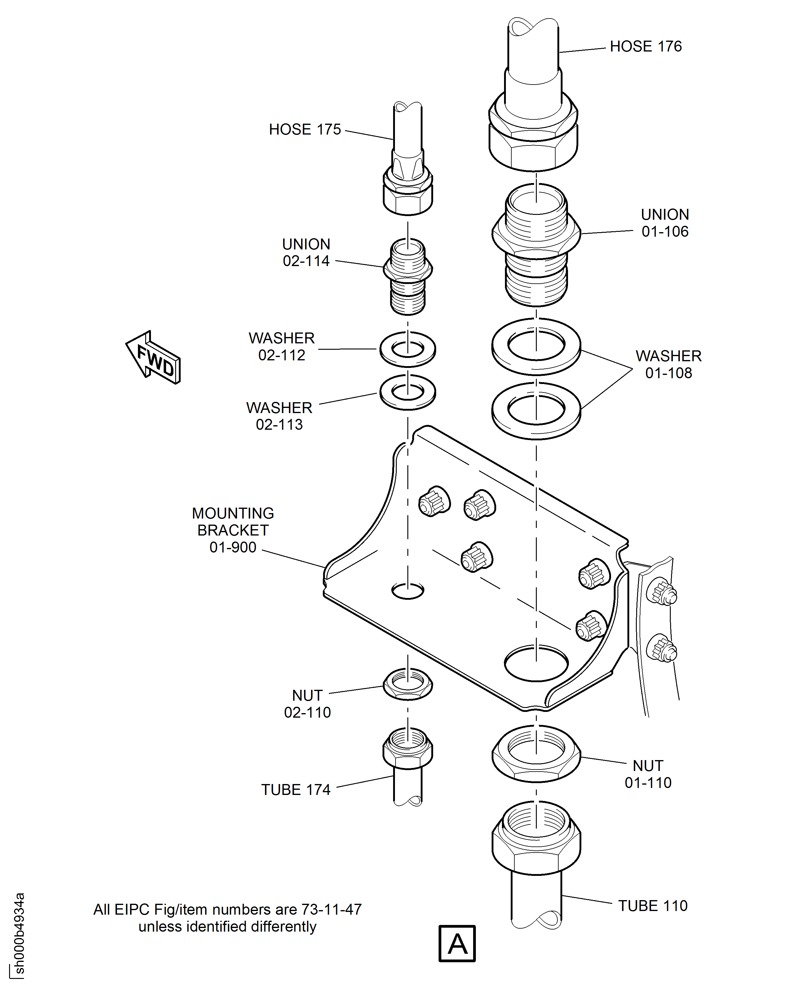 Install the Tubes 174 and 110, the Power Plant Fuel Tubes