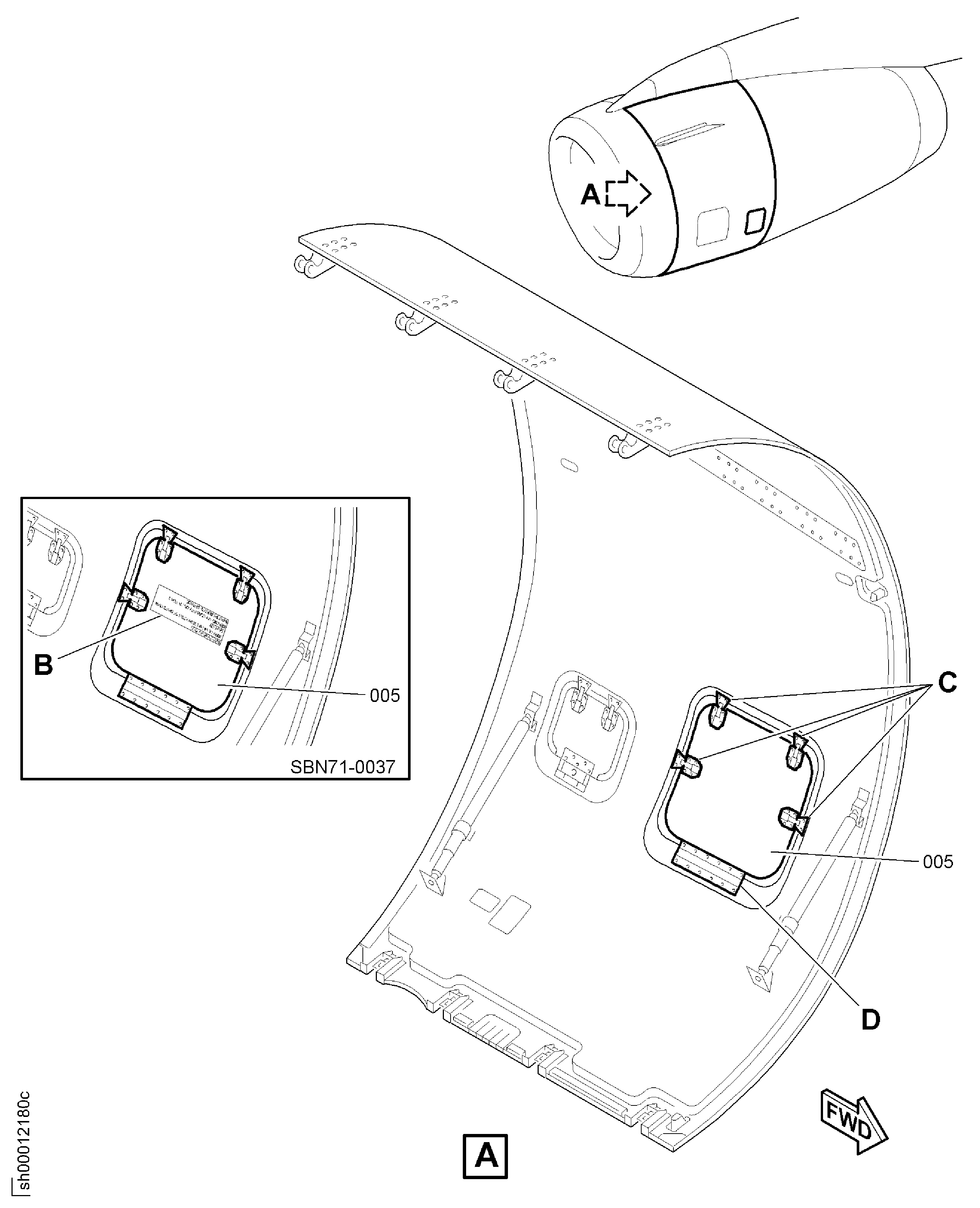 PANELS FAN COWL ACCESS LEFT