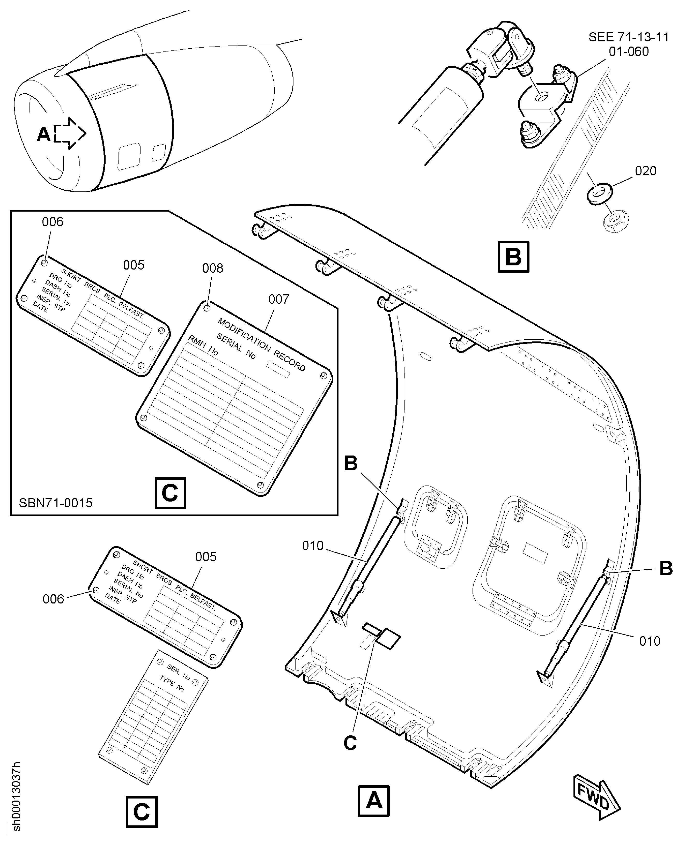 COWL FAN HOLD OPEN ROD