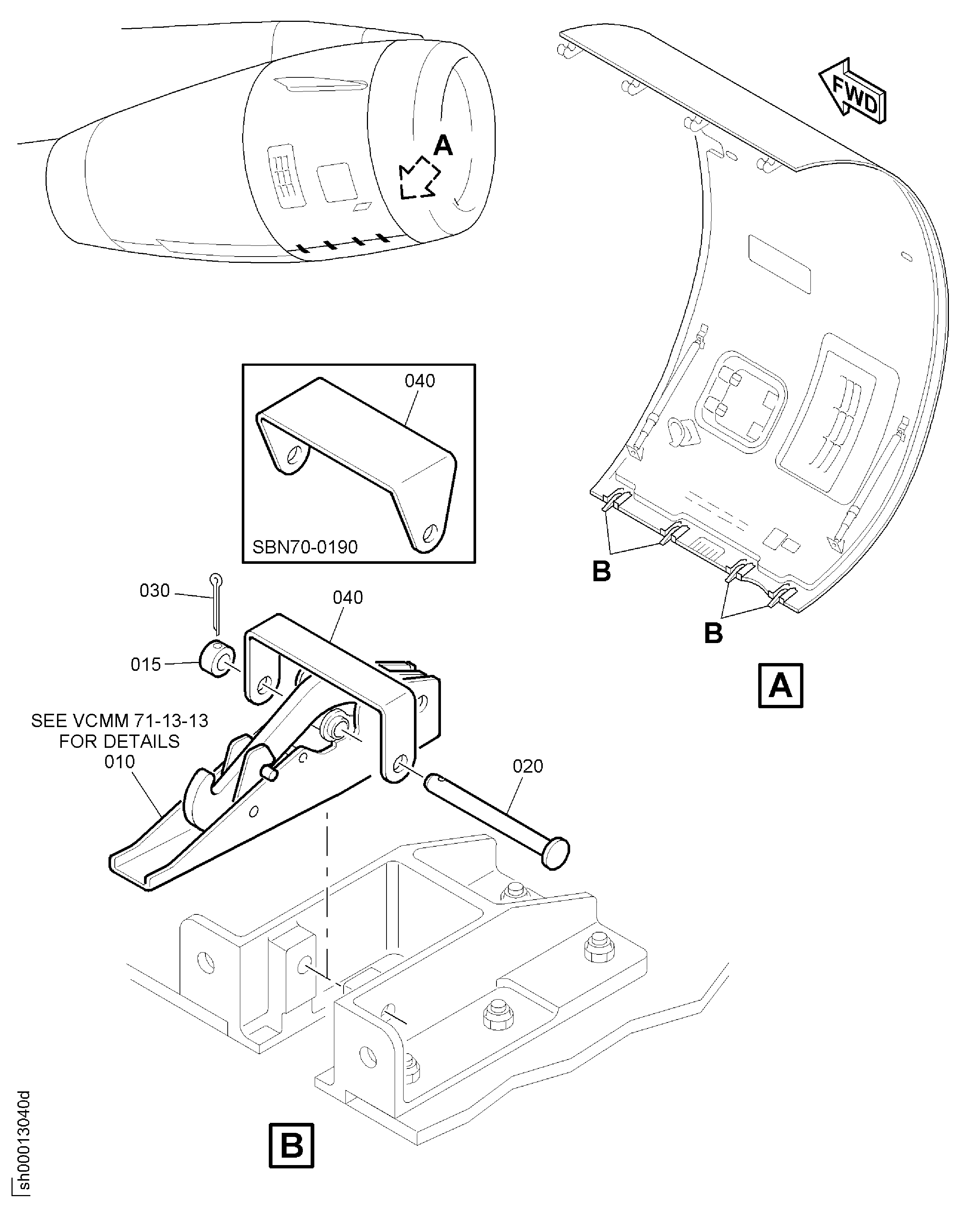 LATCHES FAN COWL DOOR SUPPORT