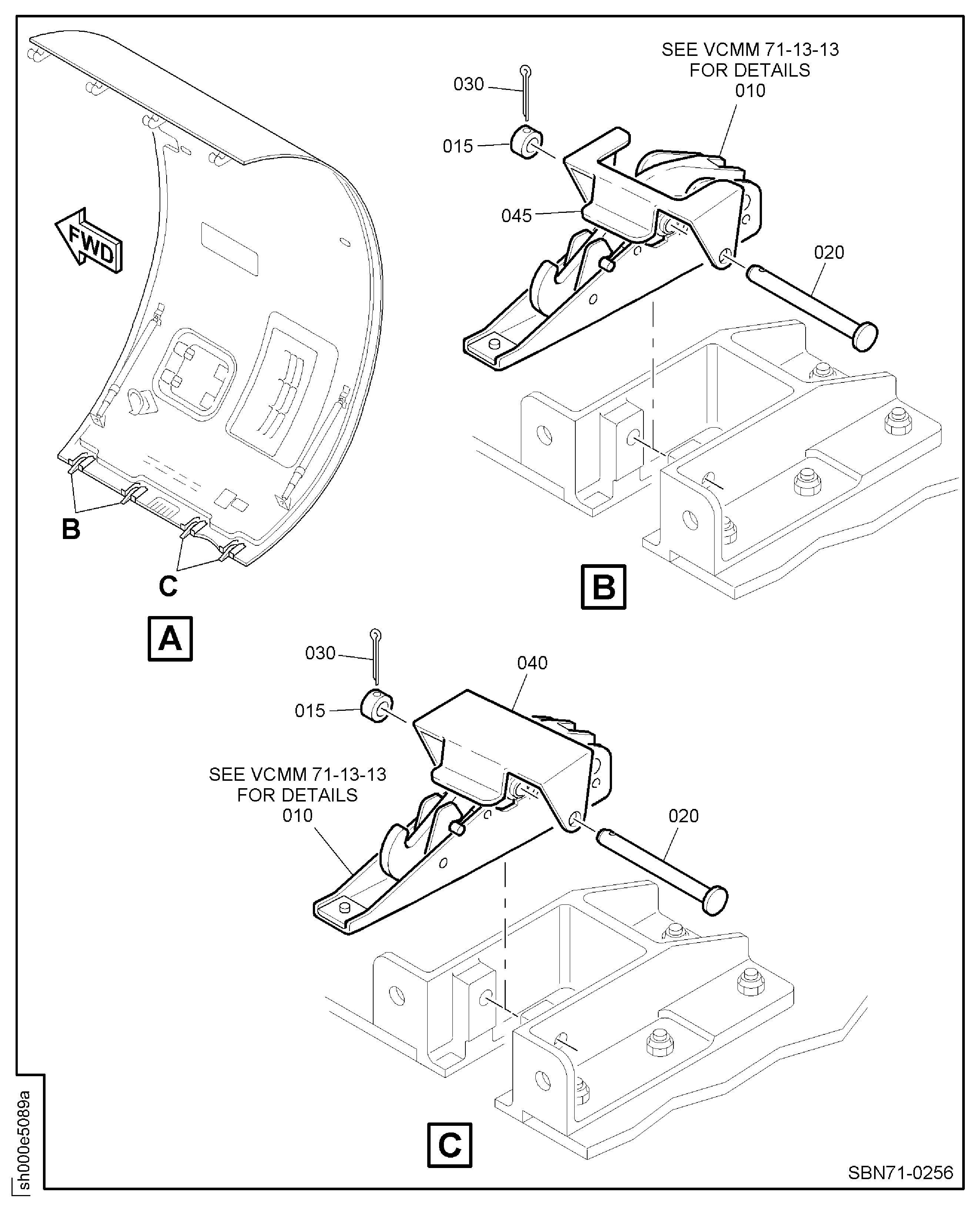 LATCHES FAN COWL DOOR SUPPORT