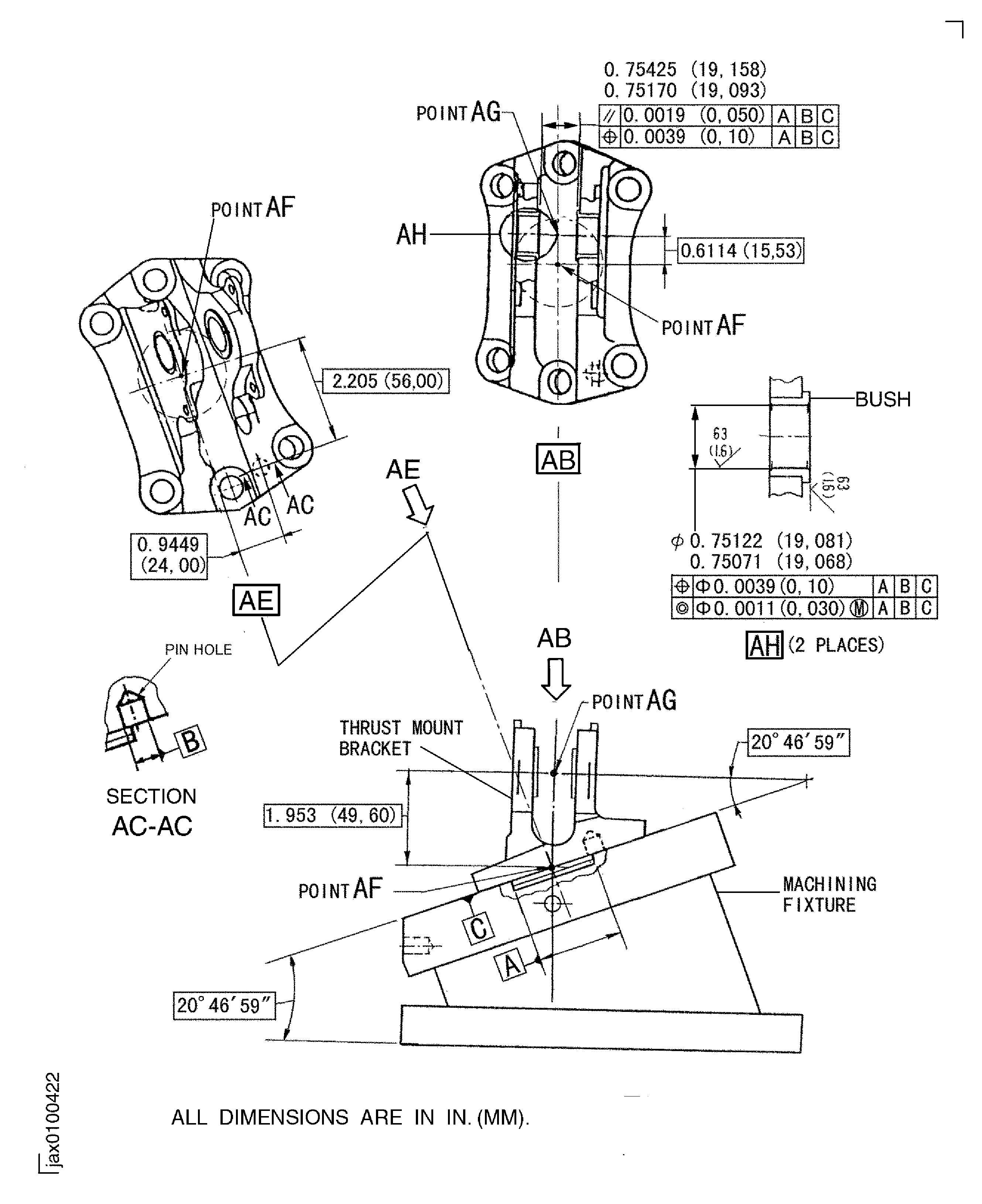 Details and dimensions for repair - Assembly B