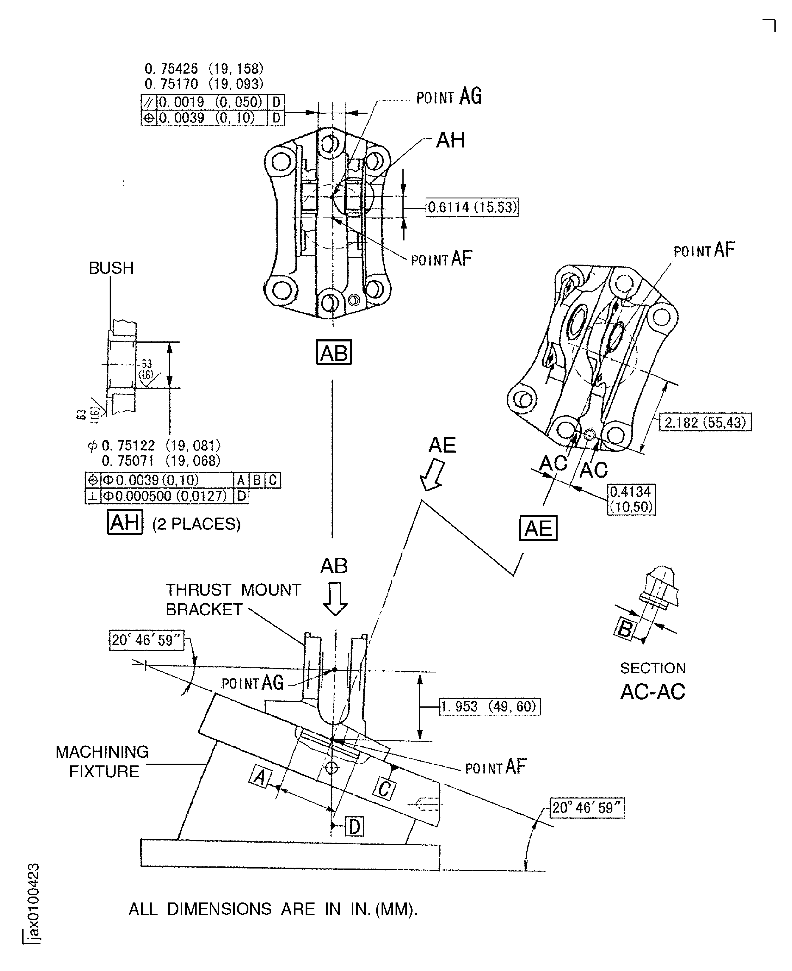 Details and dimensions for repair - Assembly C