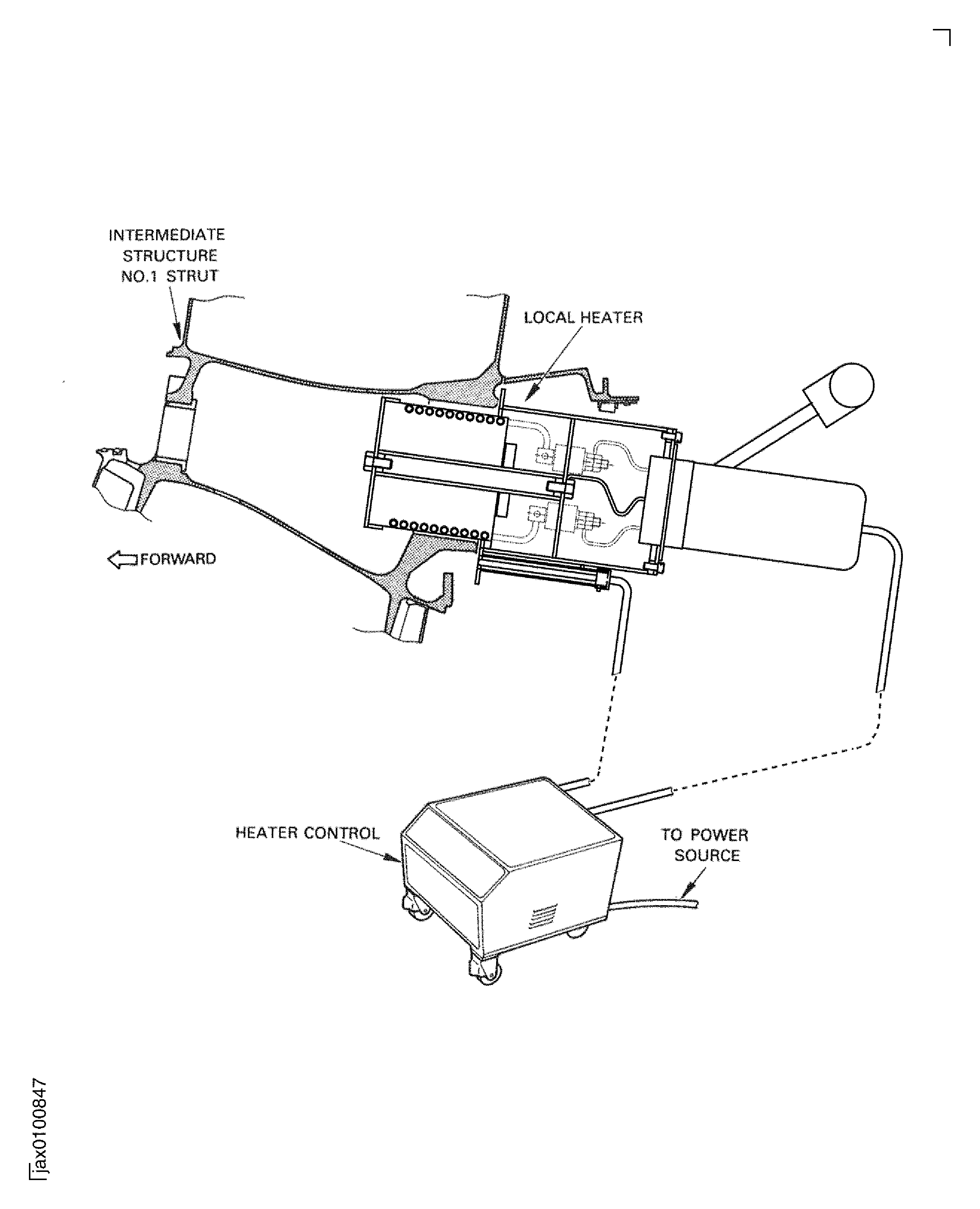 Increase the Temperature of the No.1 Strut Bore with the Heater