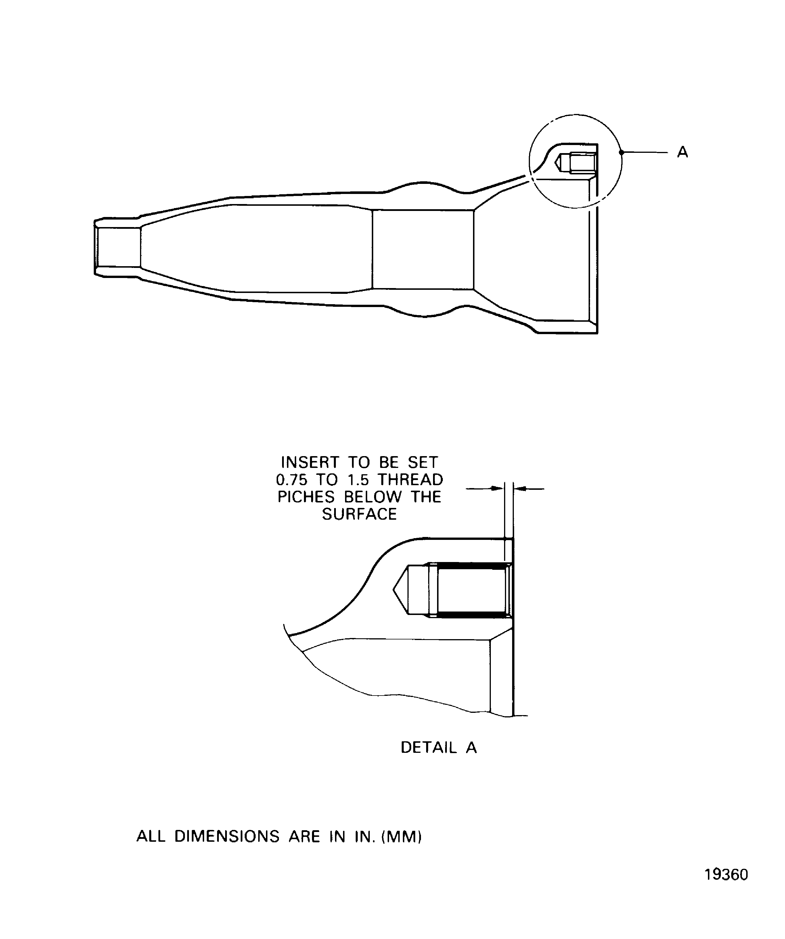 Engine front mount tube assembly - replace the thread insert