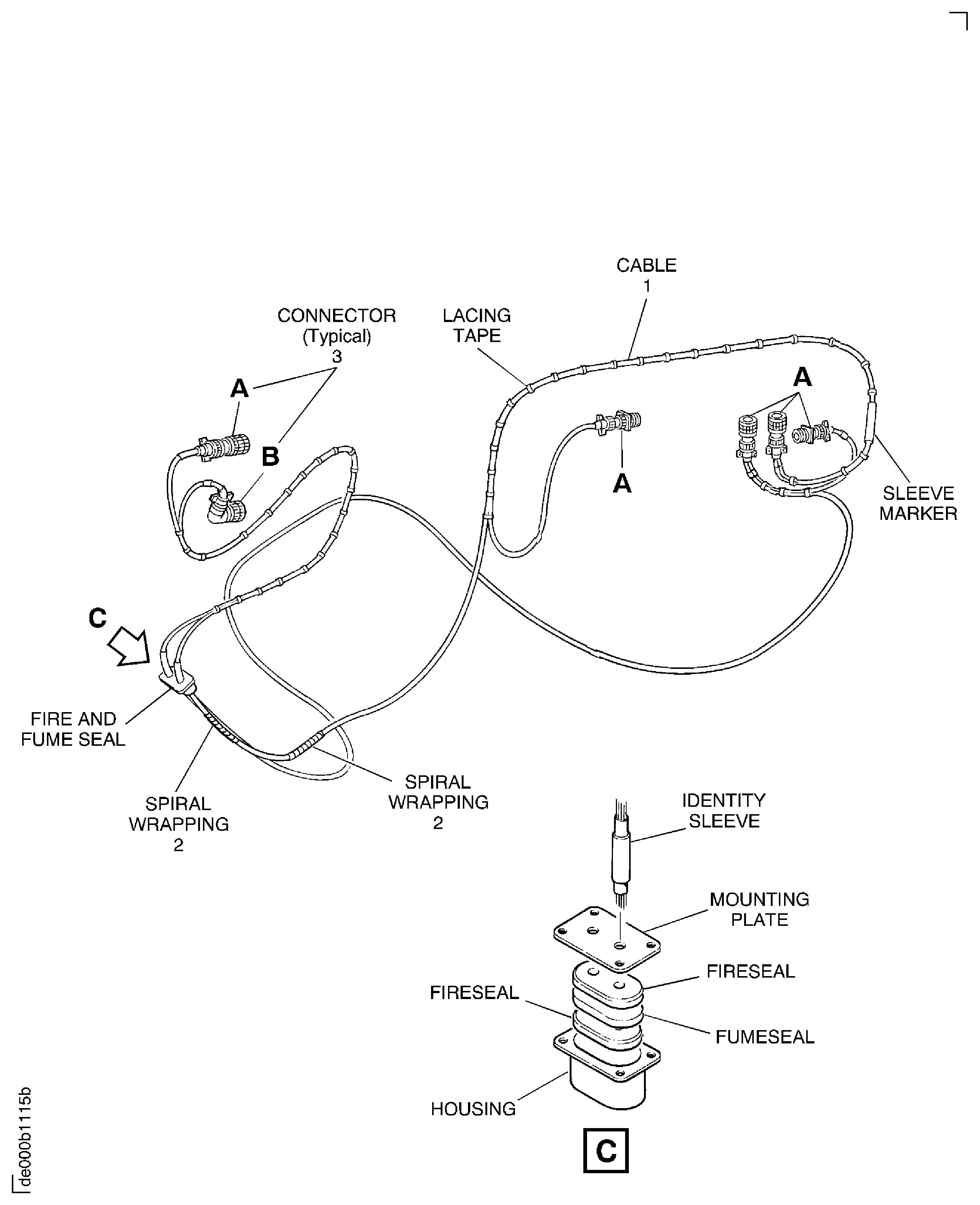 Ignition Supply Harness Inspection Locations