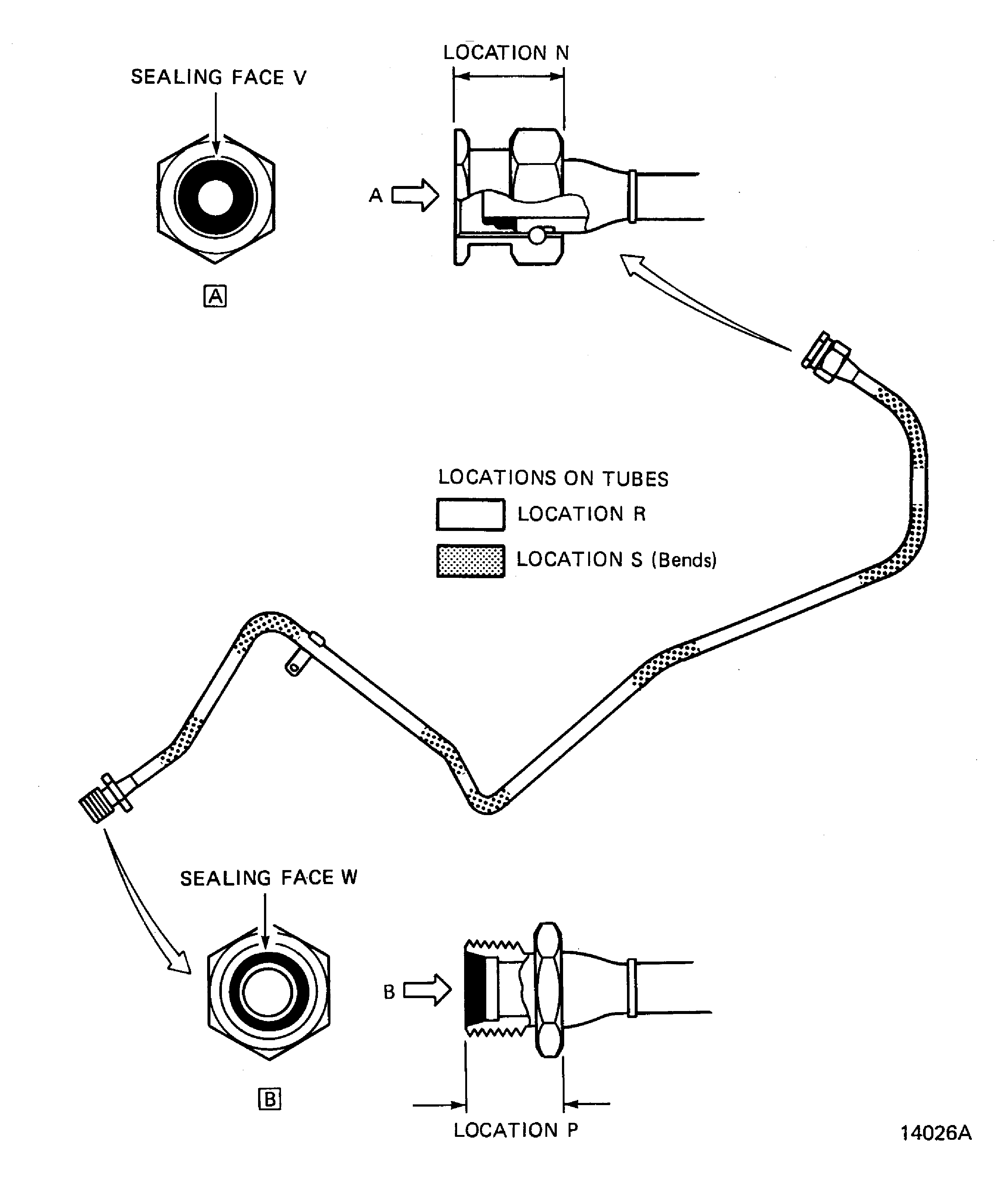 Locations On The Fuel Drain Tube (03-700)