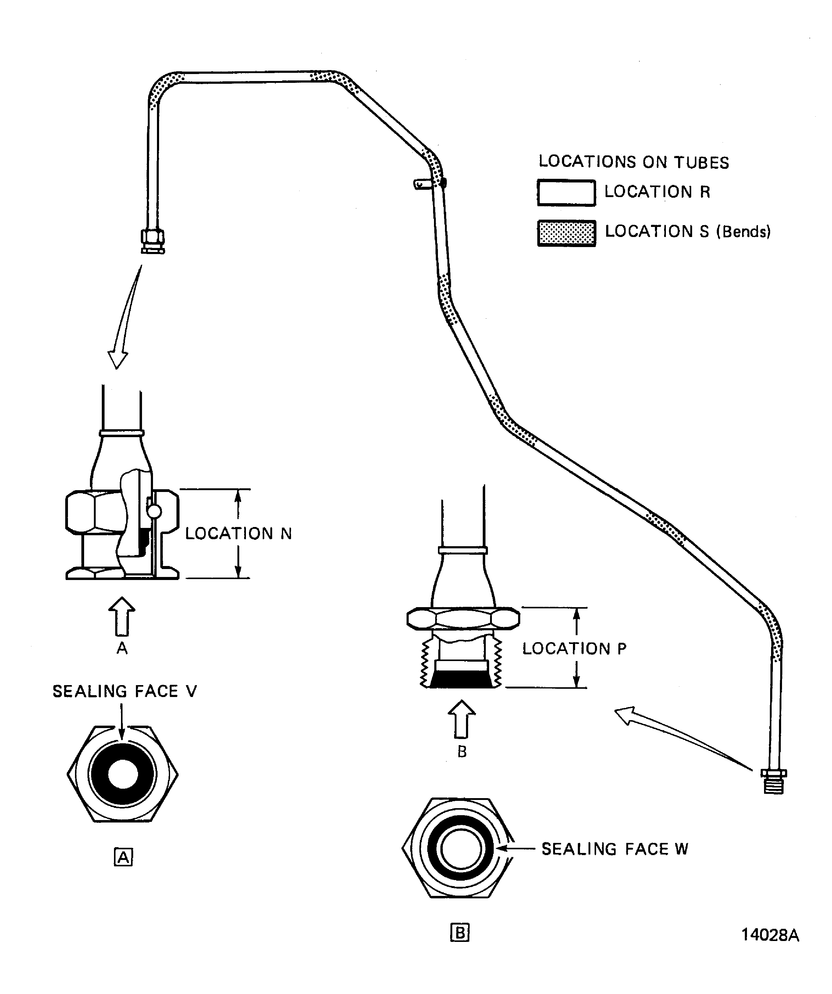 Locations On The Fuel Drain Tube (01-100)