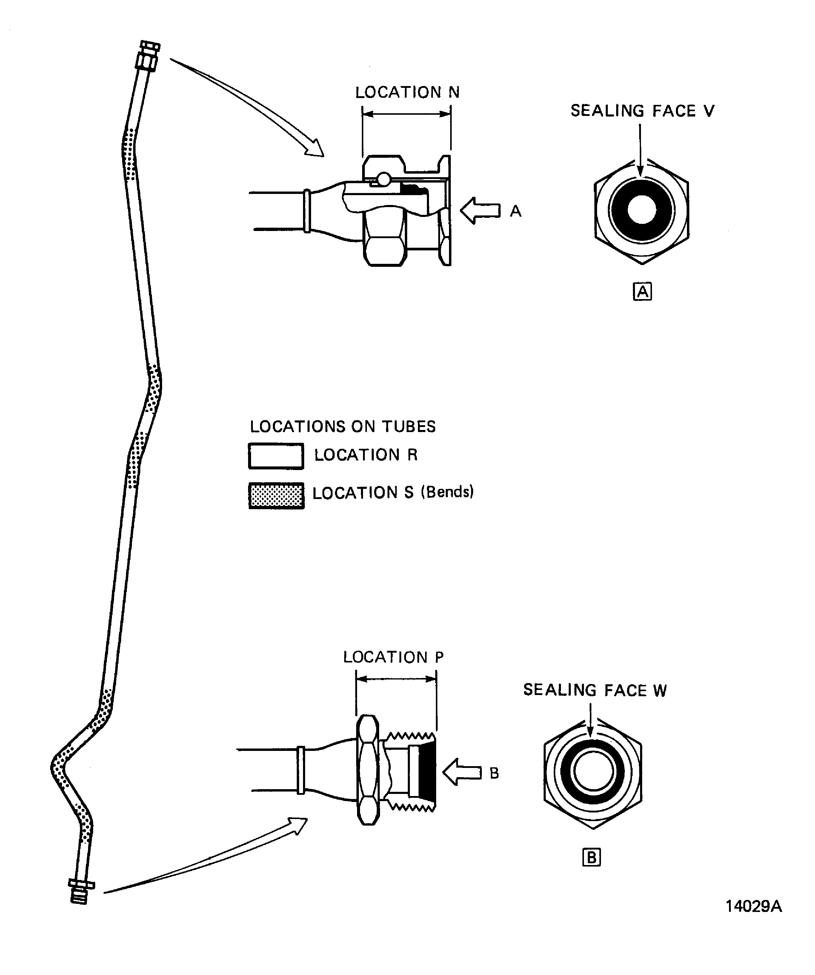 Locations On The Fuel Drain Tube (01-500)