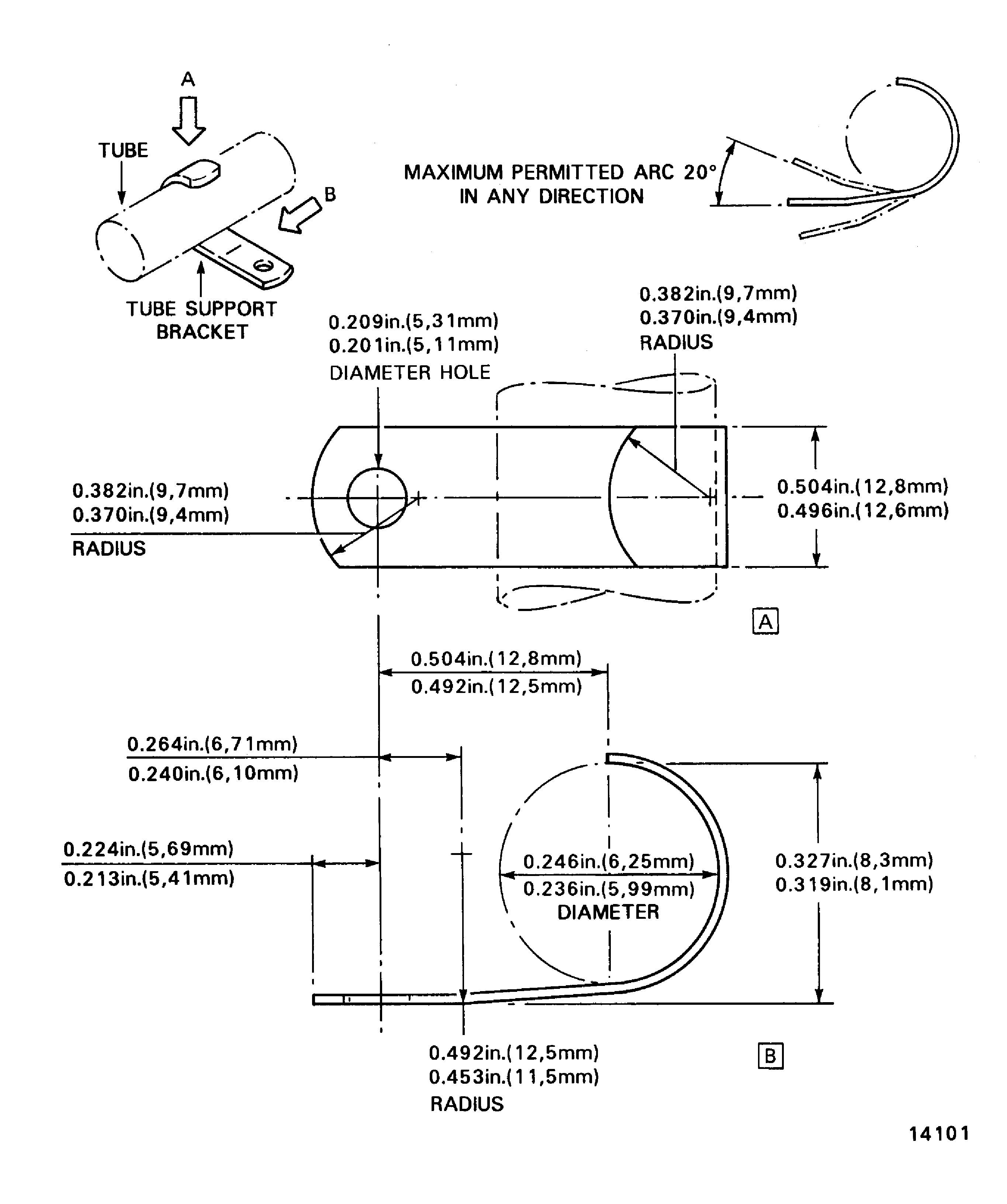 Support Bracket Repair - Dimensions