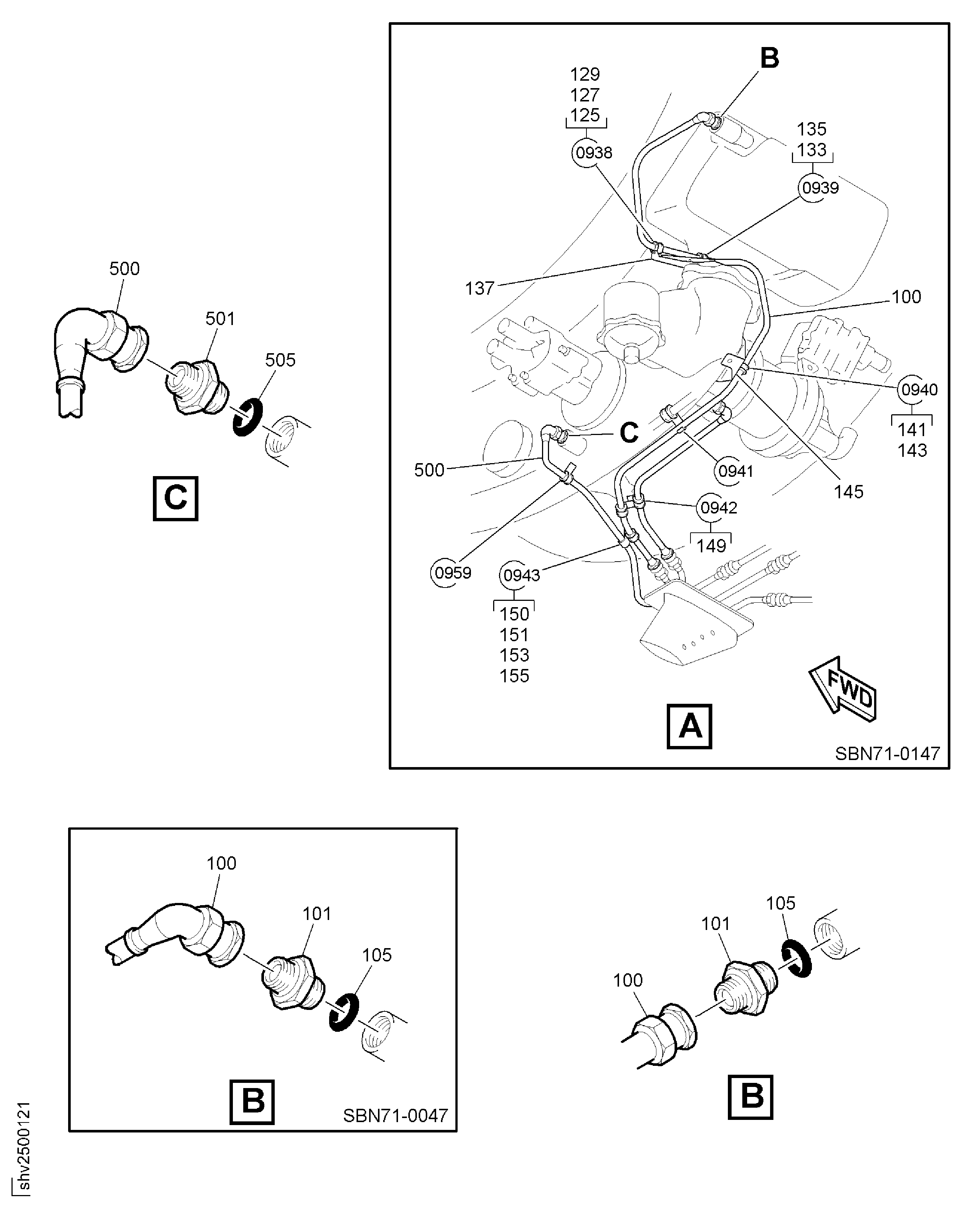 TUBES OIL HYDRAULIC WATER