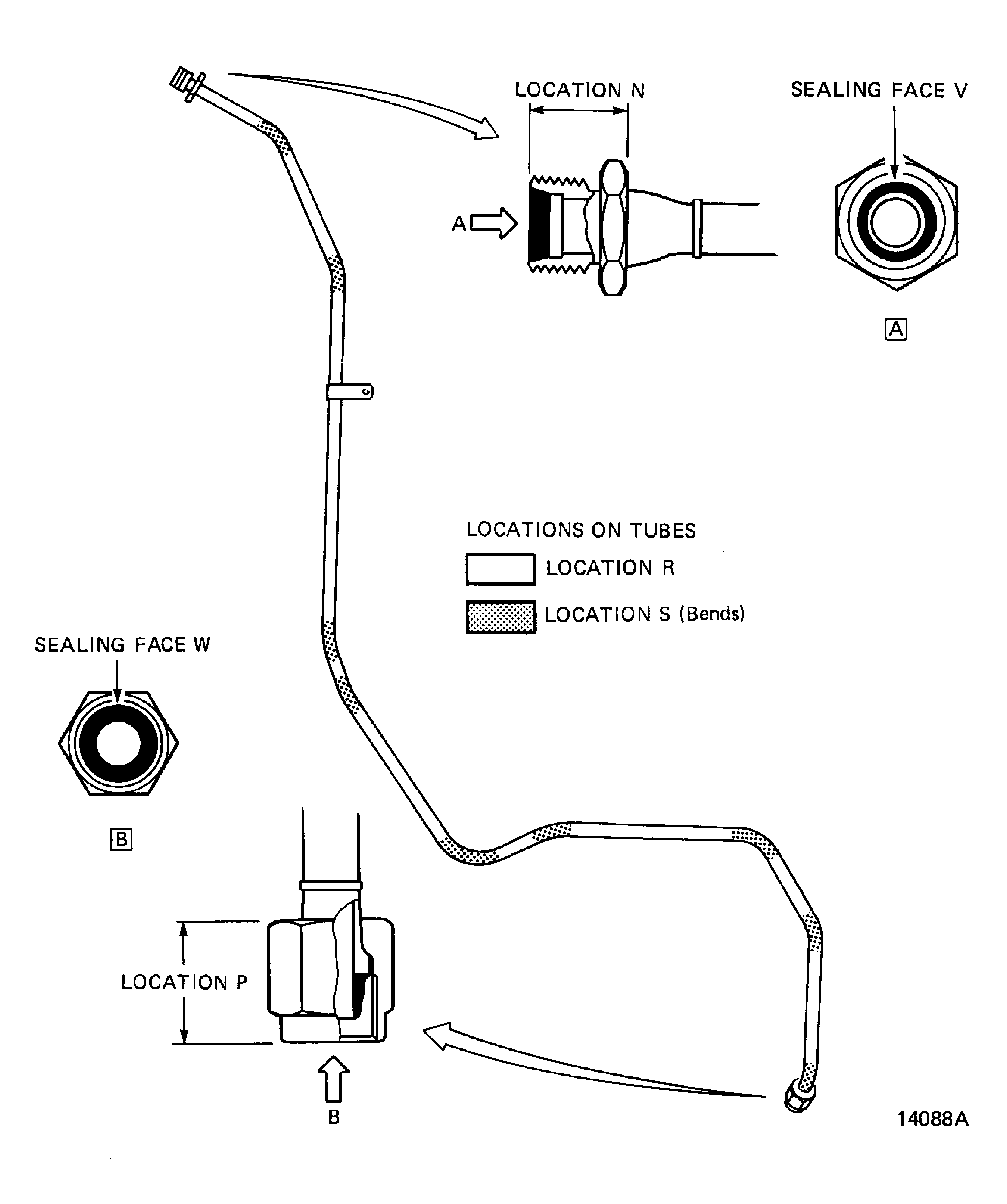 Locations on the Drain Tube (01-100)