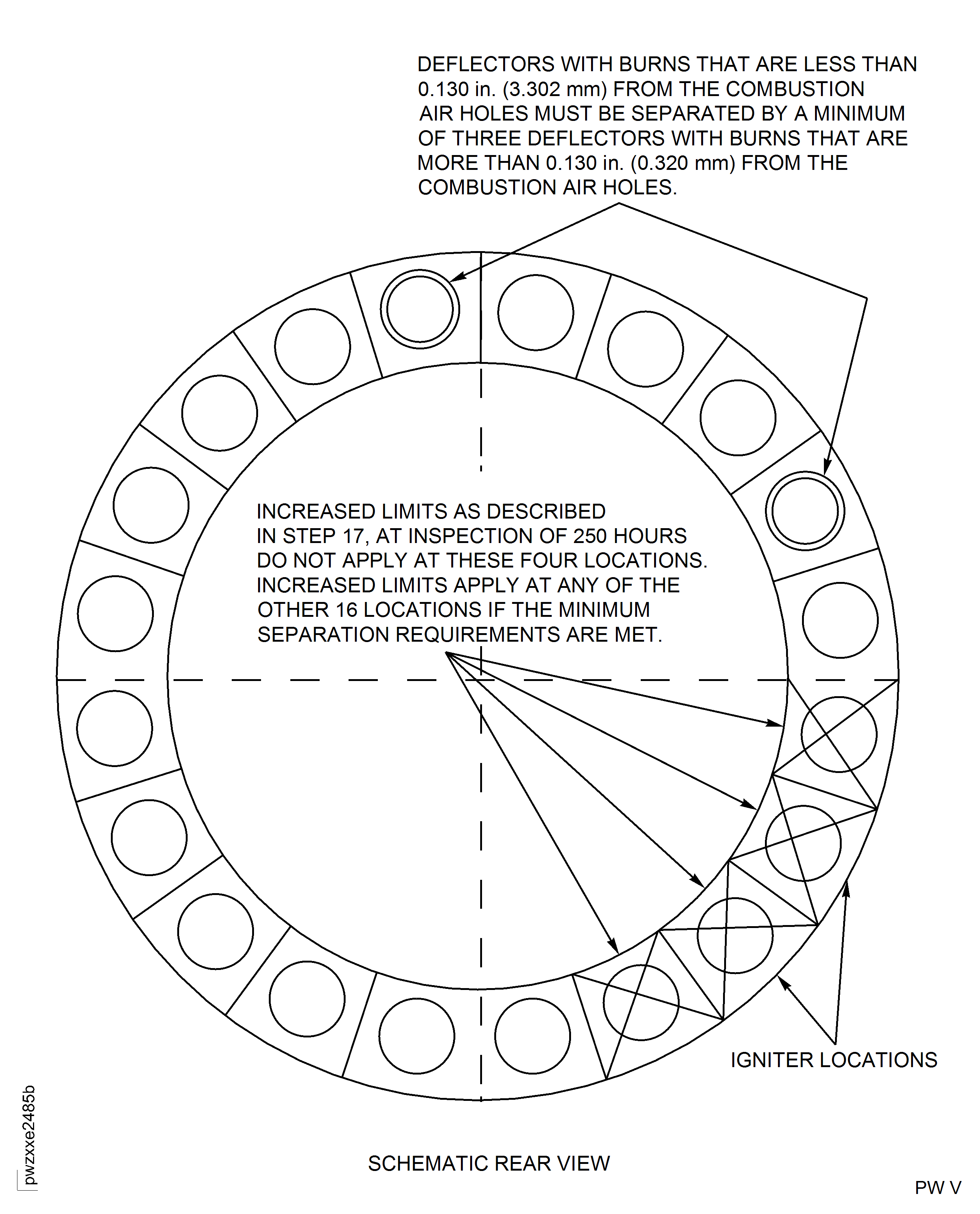 Combustion Chamber Bulkhead Deflector Burns
