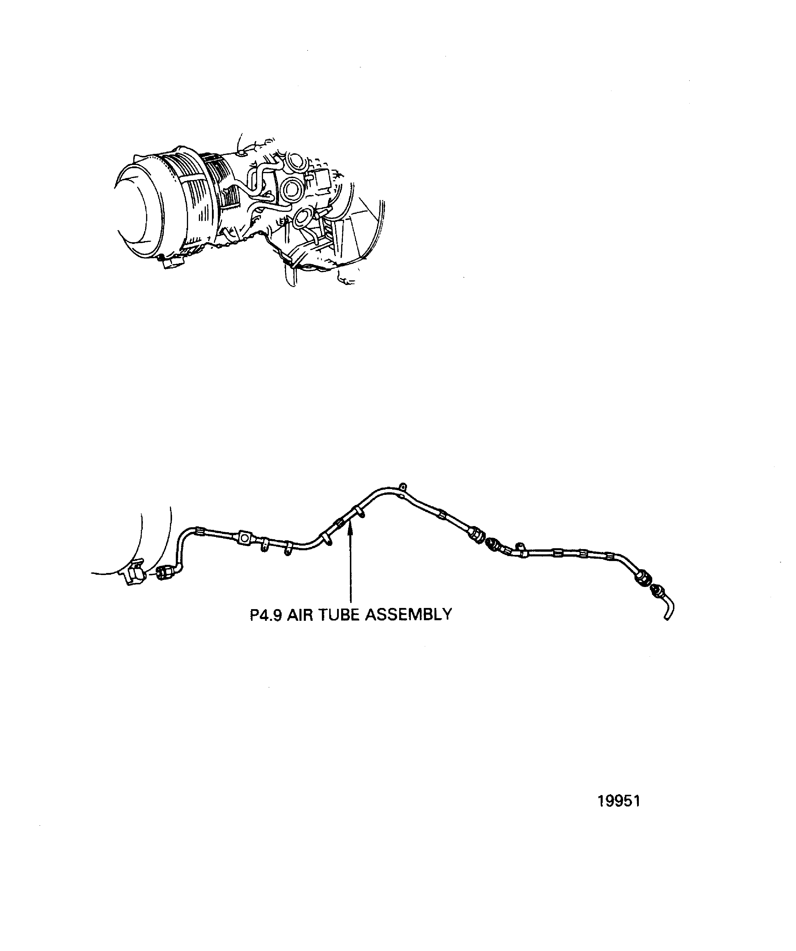 Remove the P4.9 air tube assembly