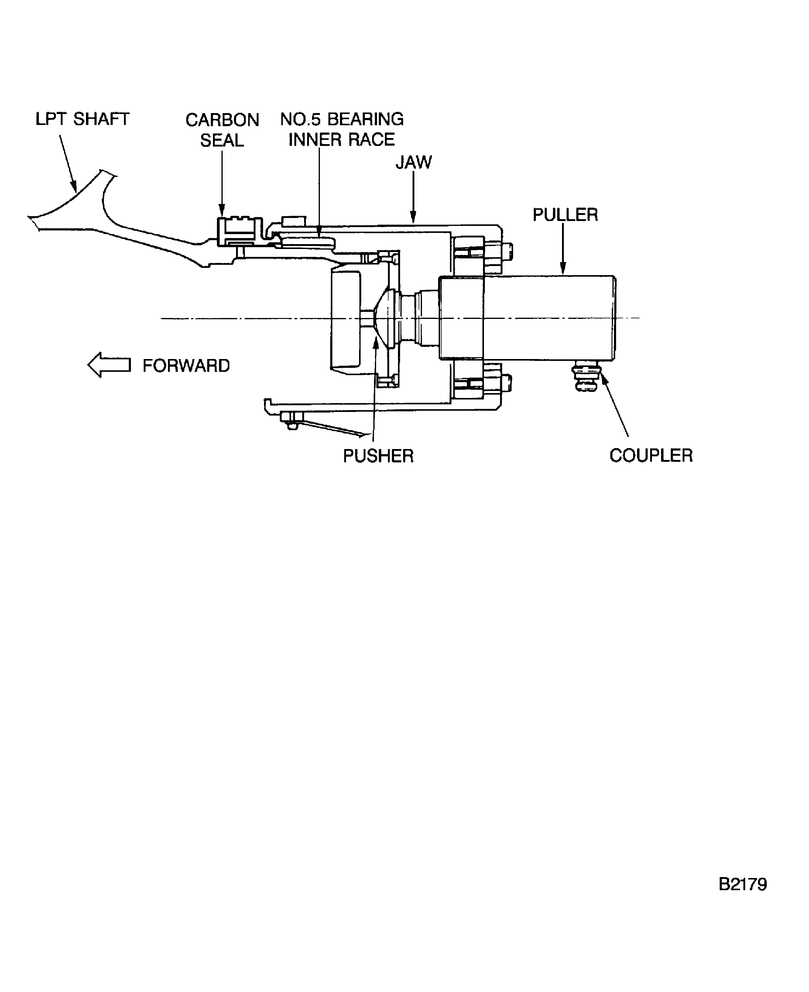 SBE 72-0142: Remove the No.5 Bearing Inner Race and the Carbon Seal