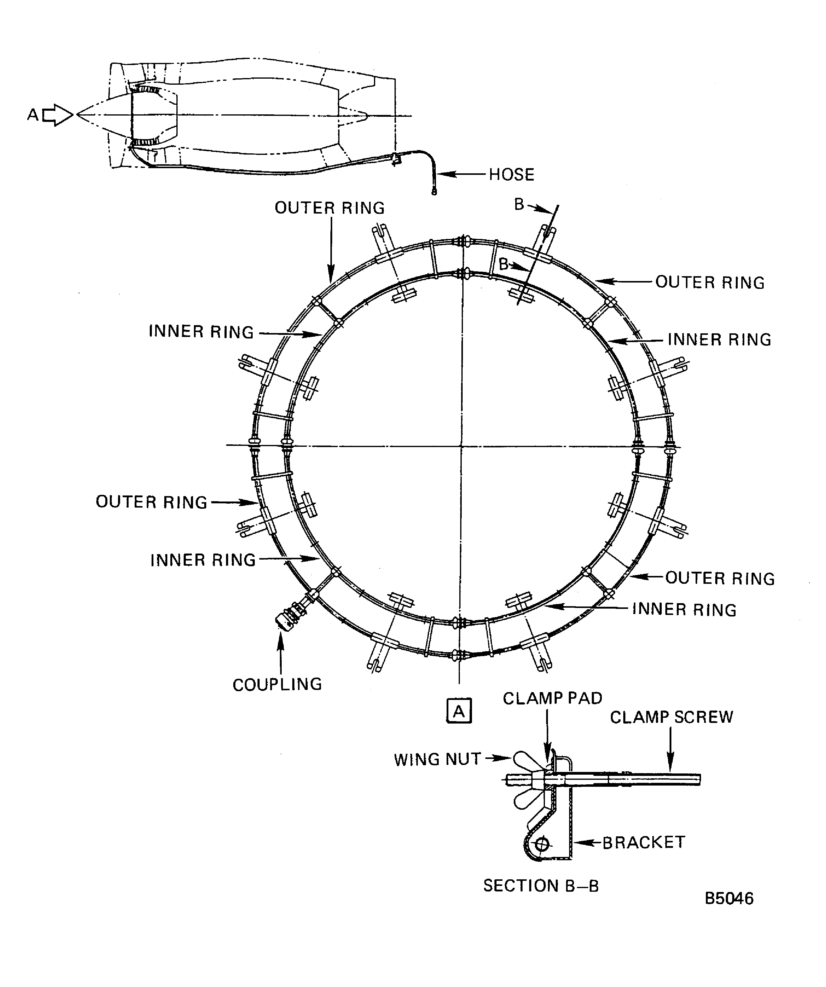 Install the IAE 4J12031 Spray Ring