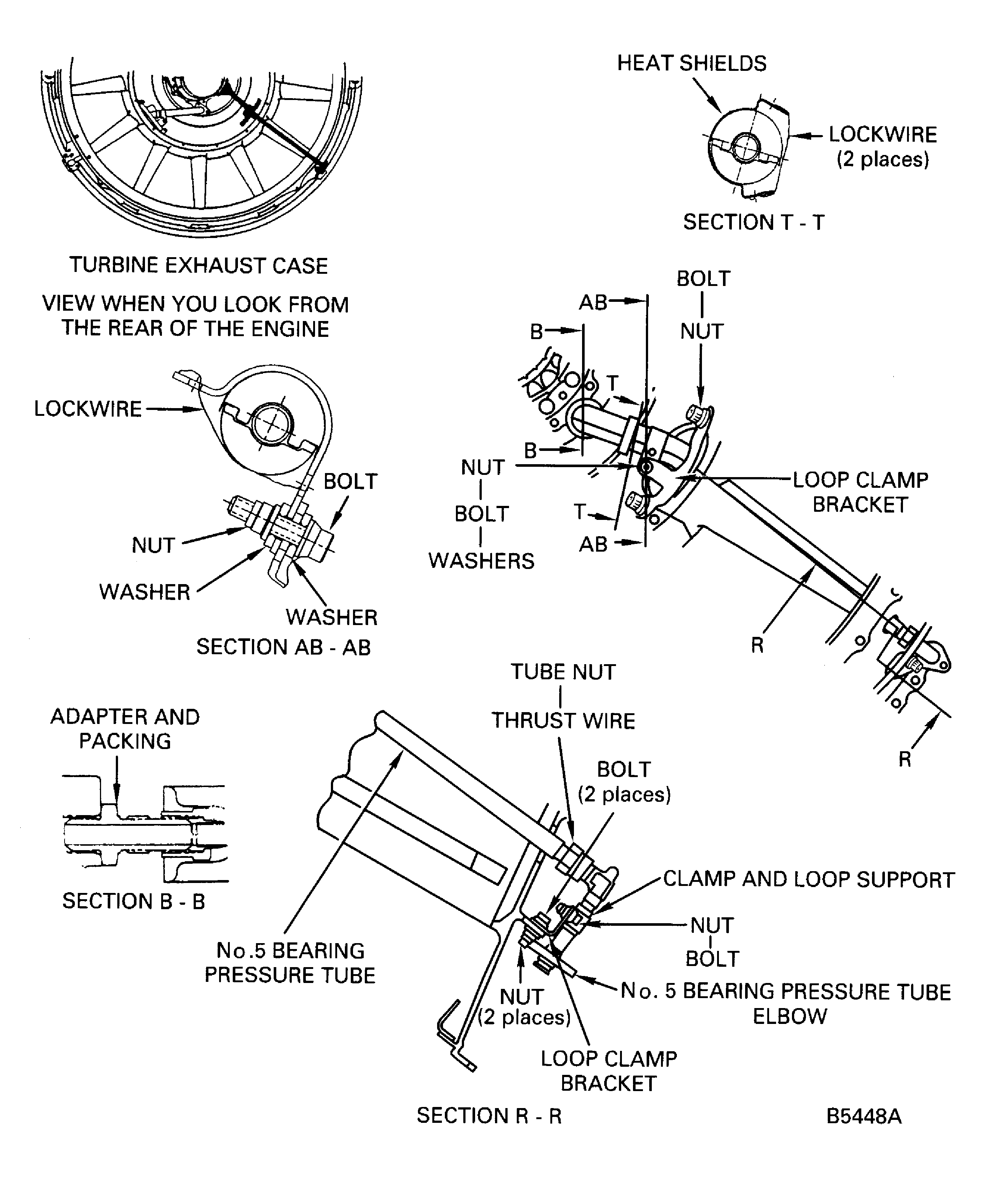Remove the No. 5 bearing pressure tube