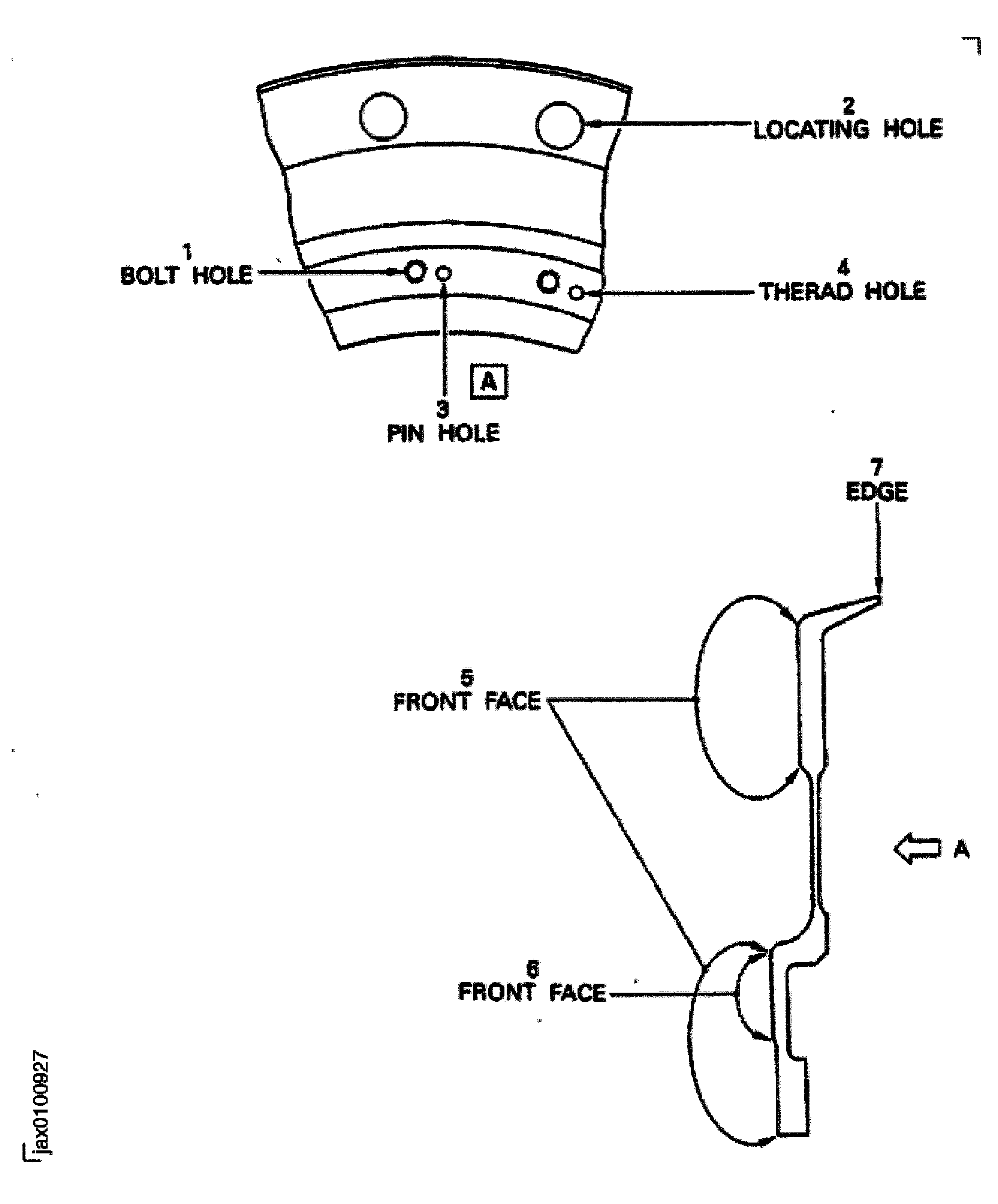 Location on the Rear Blade Retaining Ring
