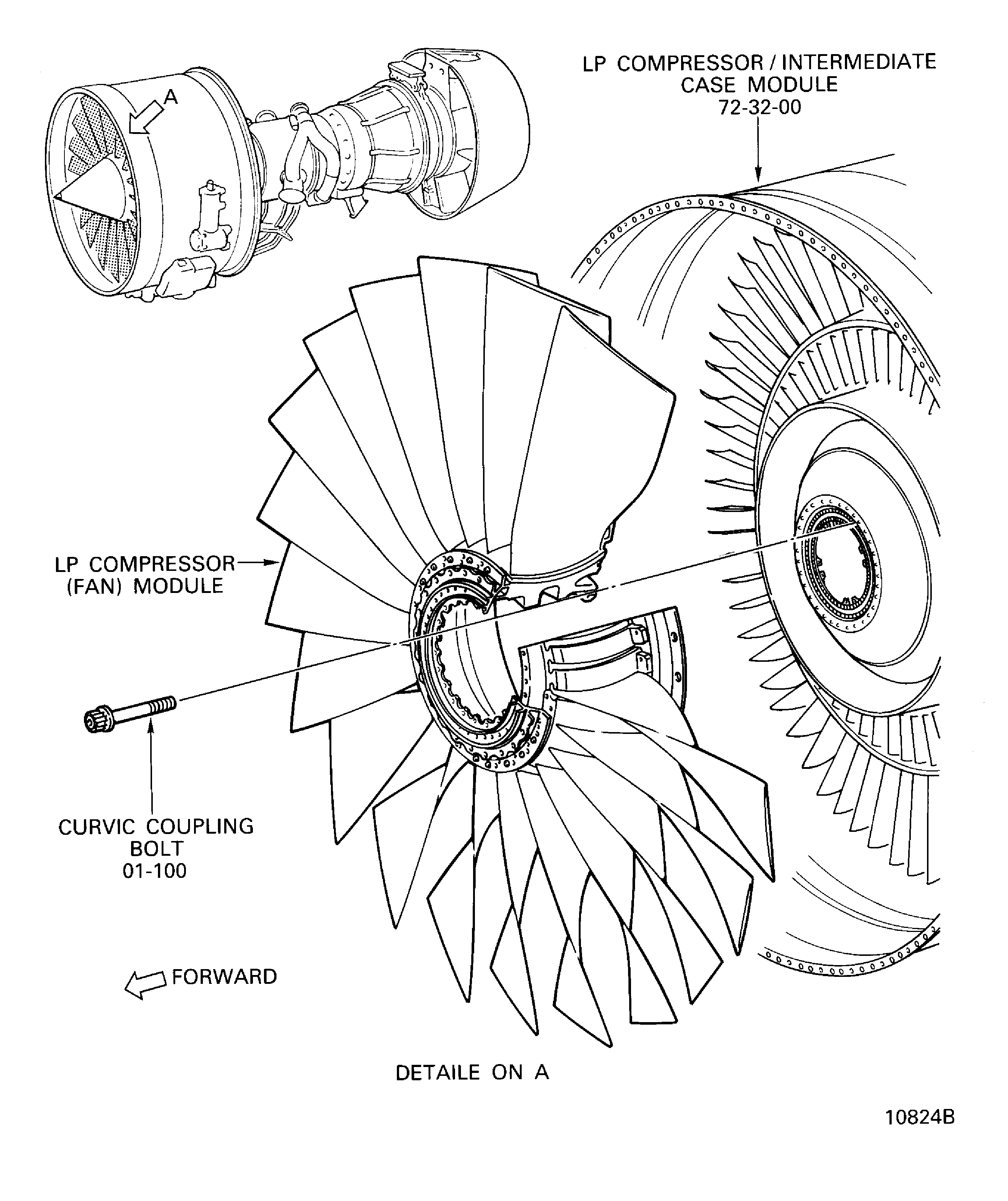 Install the LP compressor (fan) module