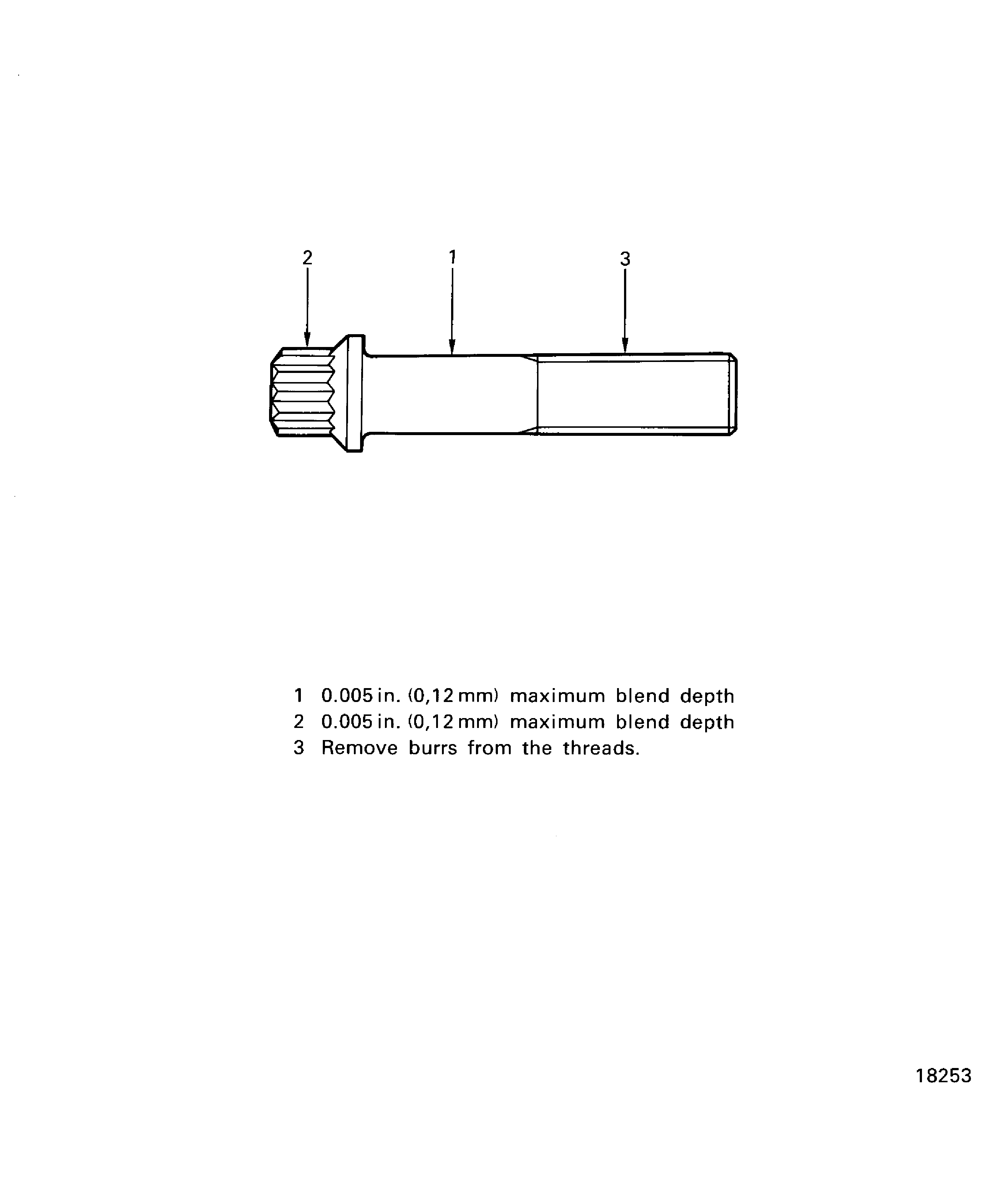 Curvic Bolt - repair limits