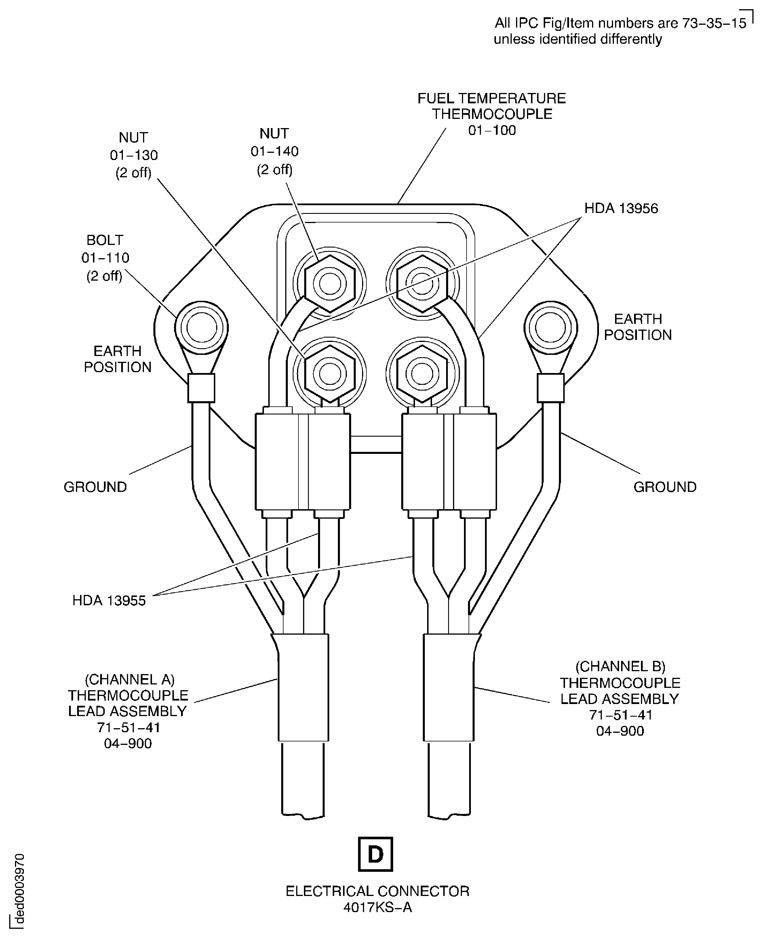 SBE 73-0071 : Fuel temperature thermocouple