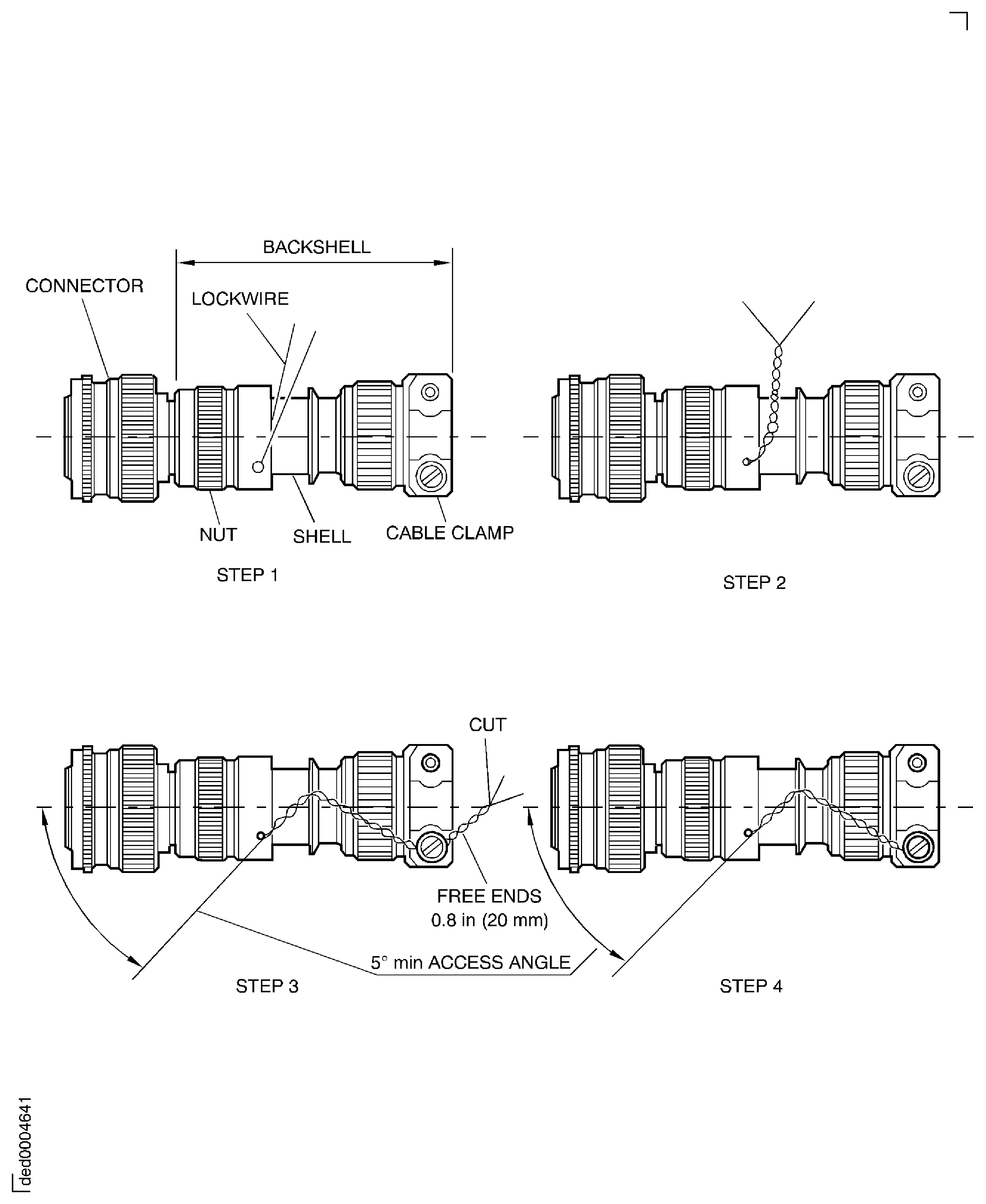 Visually Inspect the Backshells and Cable Clamps