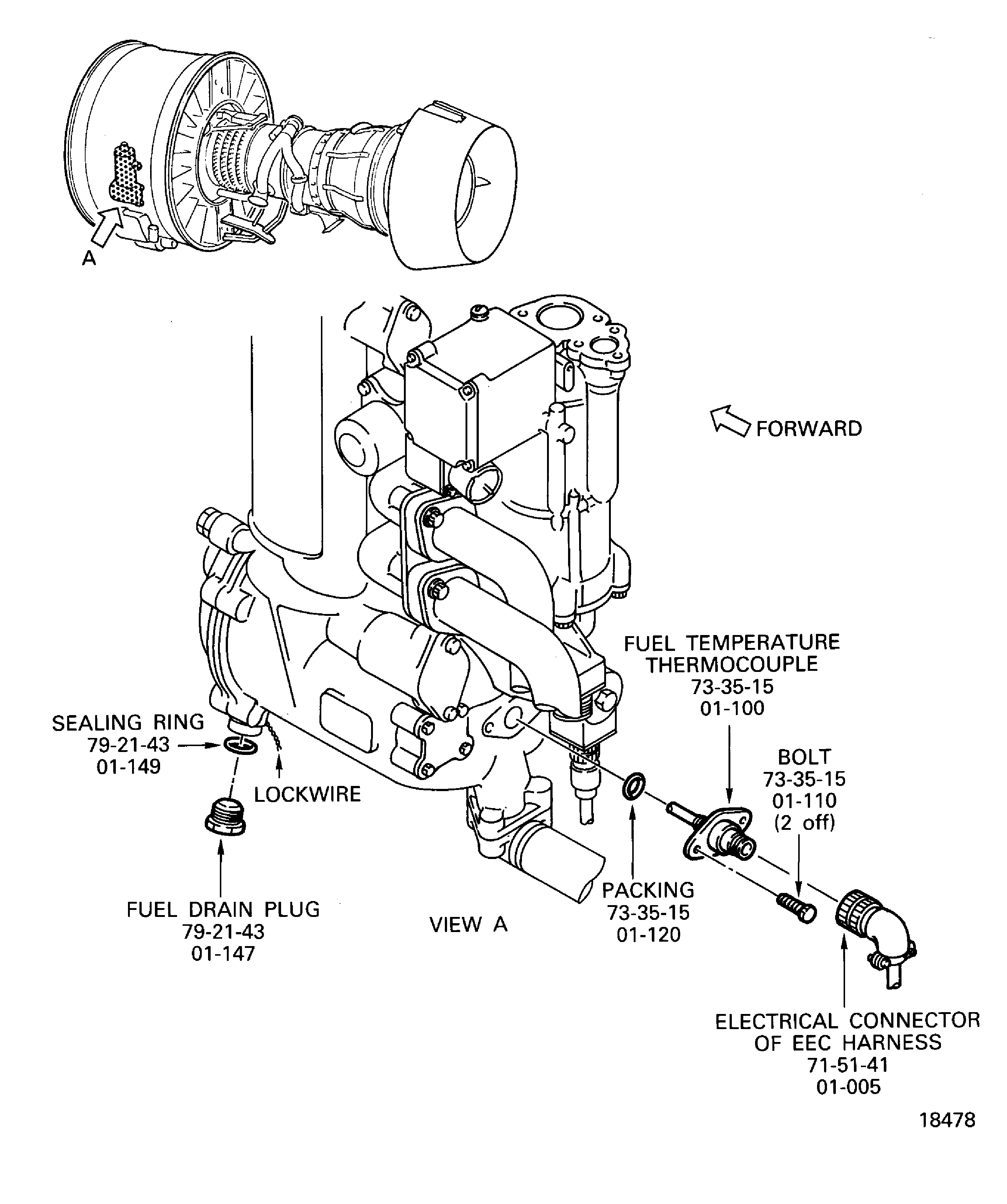 Fuel temperature thermocouple