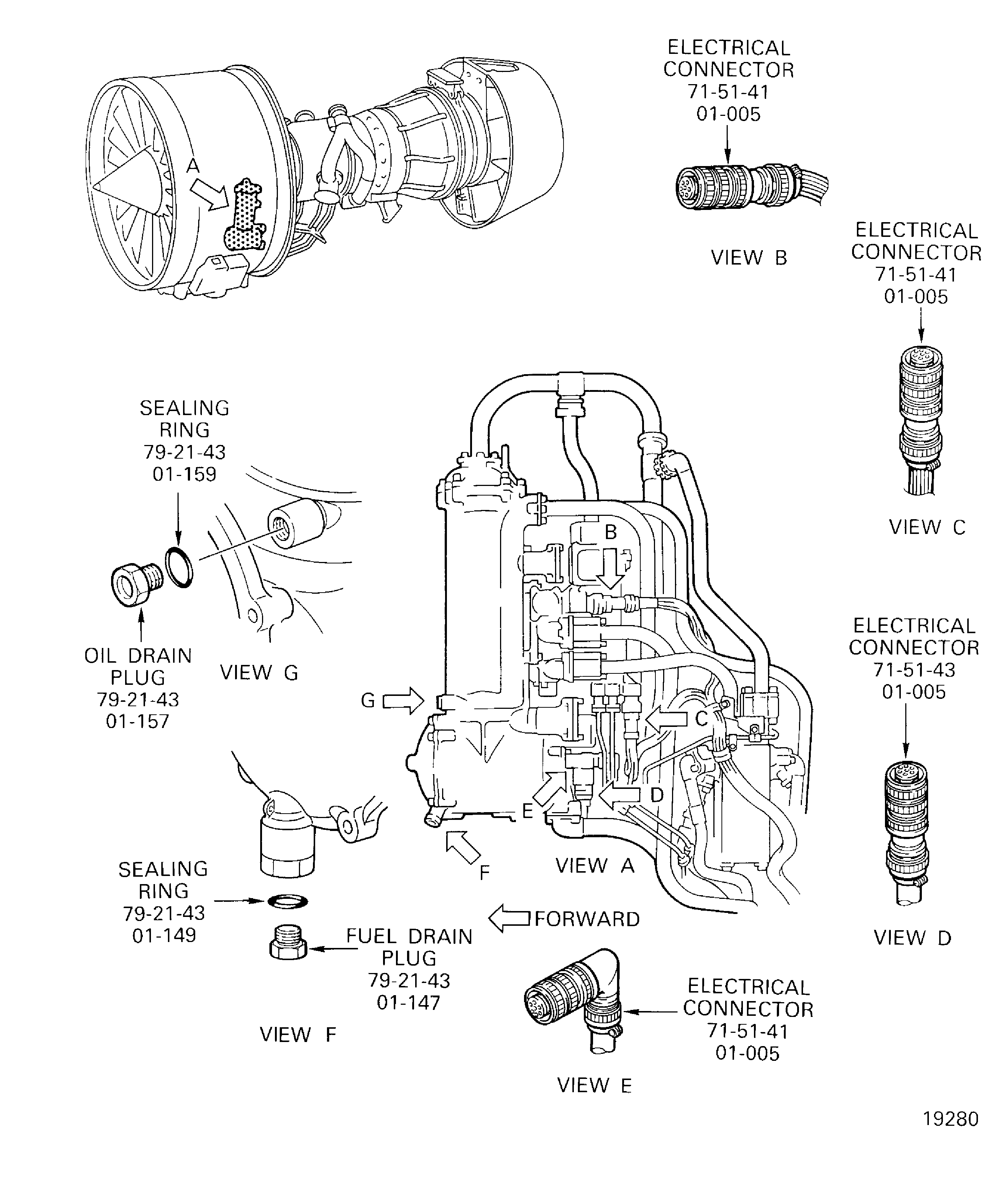 Drain plugs and electrical connectors