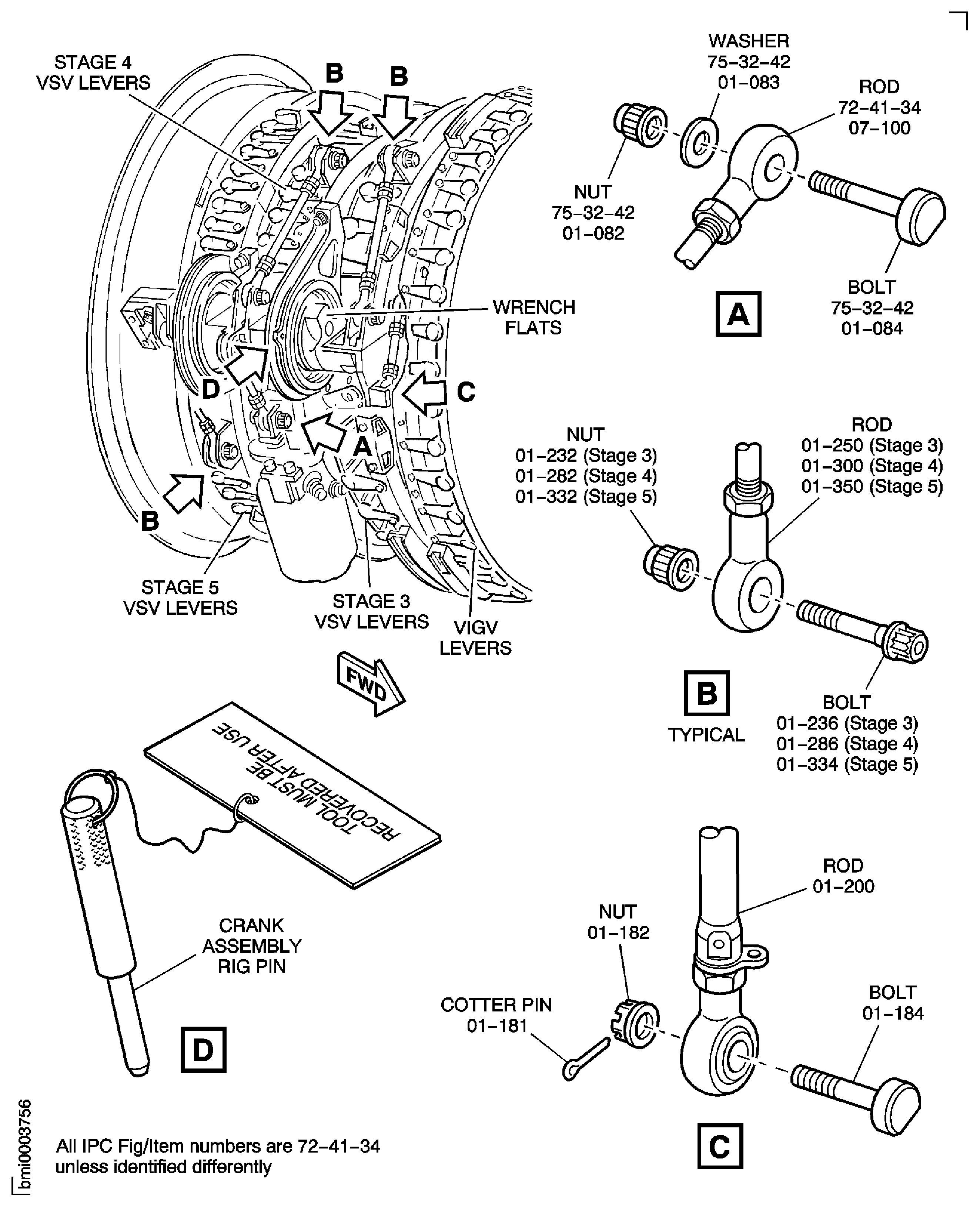 Pre SBE 72-0366, Pre SBE 72-0406 and Pre SBE 72-0538: VSV Crankshaft and Unison Rings