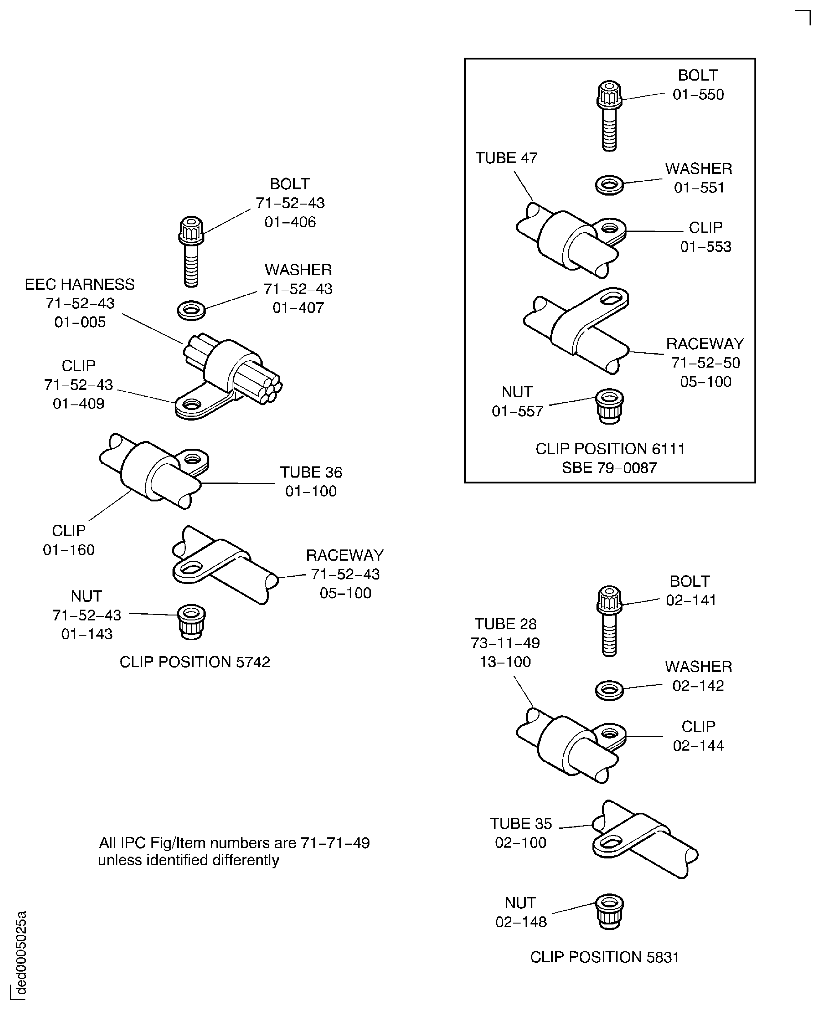 Install the fuel drain tubes
