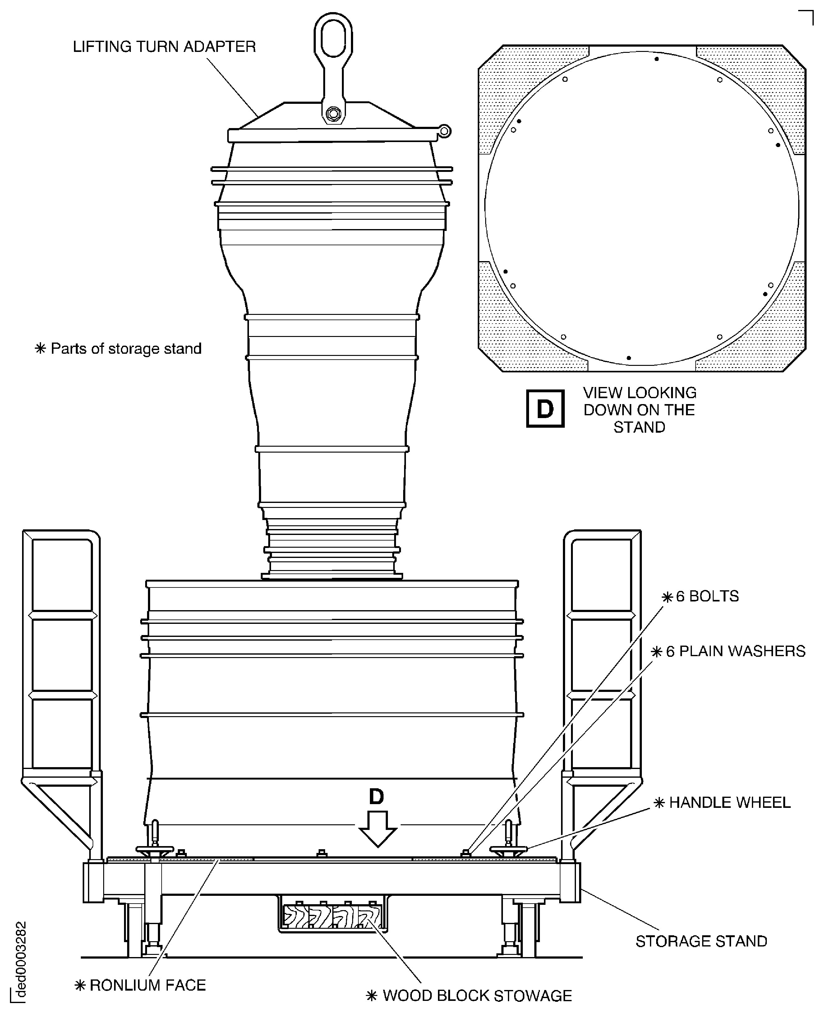 Install the LP compressor/intermediate case module, HP system and LP modules to the storage stand
