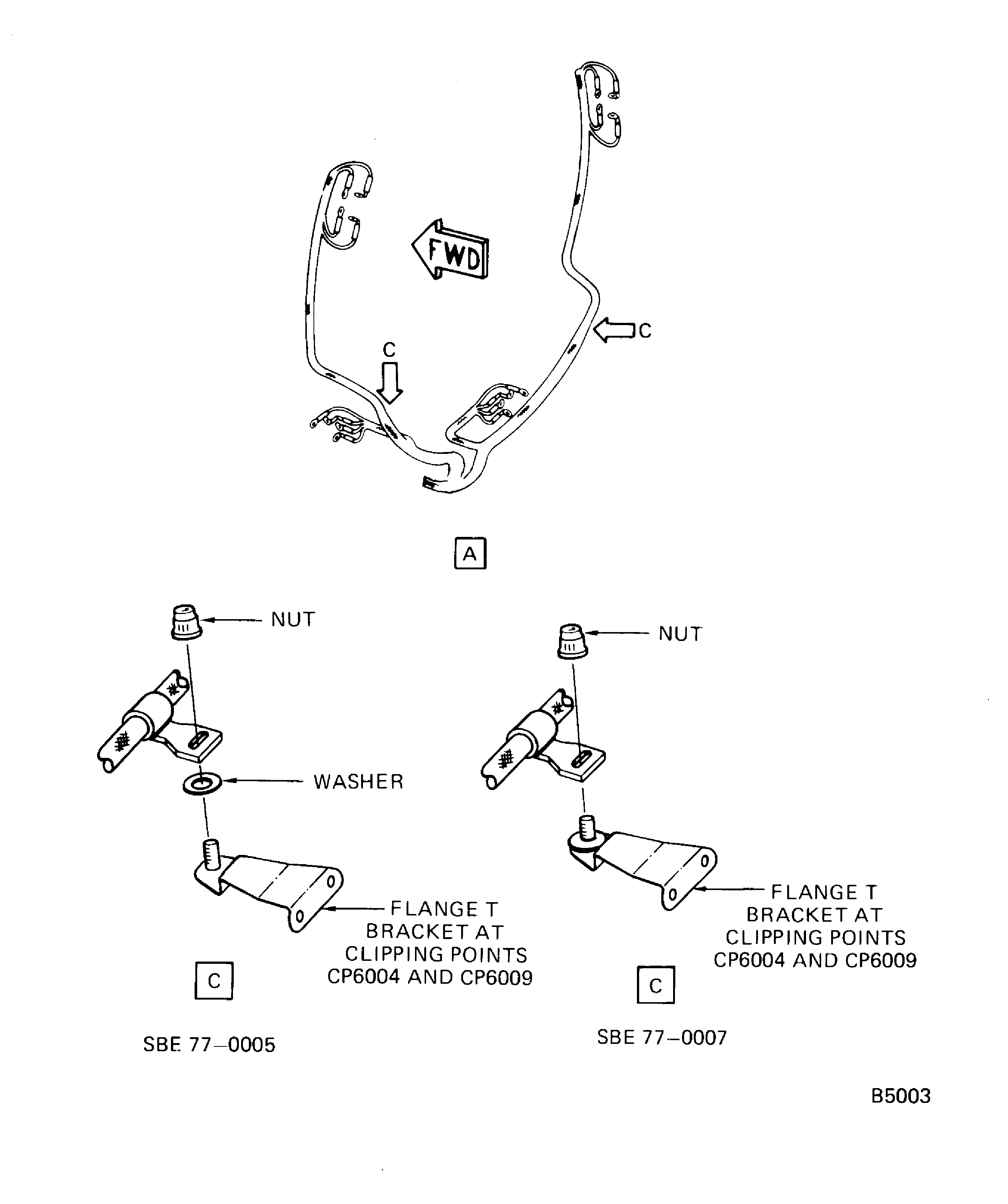 Removal of the EGT harness and junction box assembly