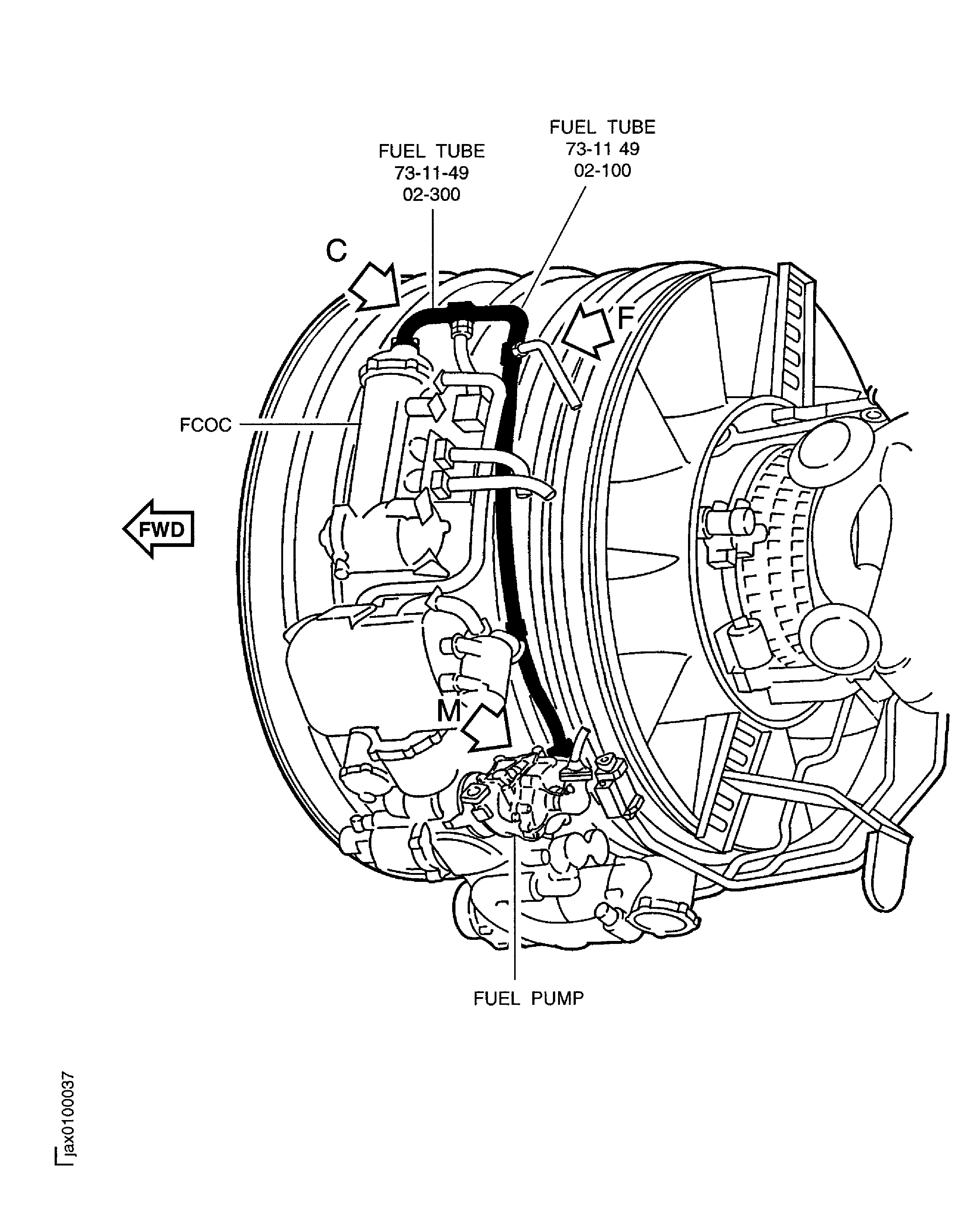 SBE 73-0058: Remove the fuel tube from the FCOC and the pump