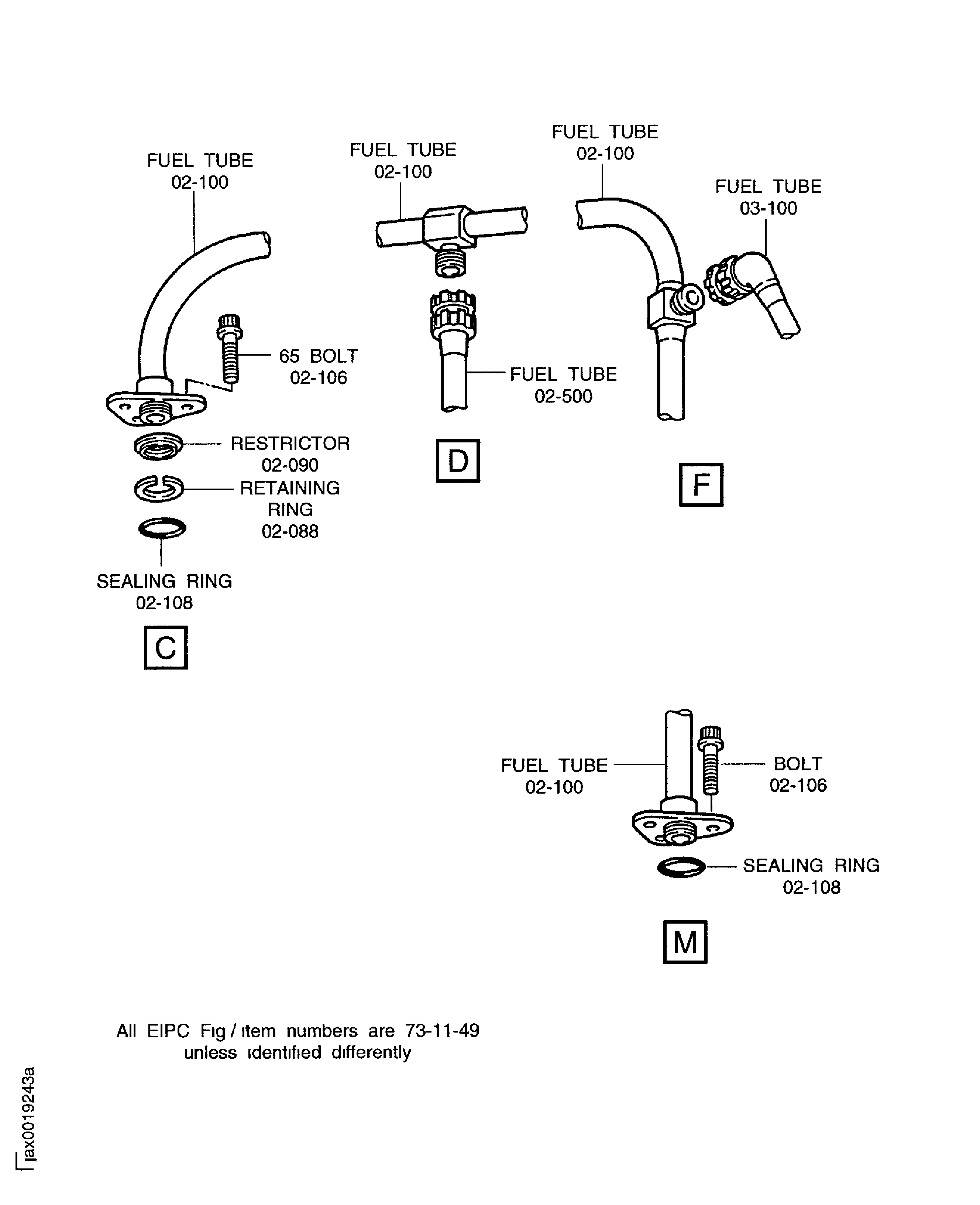 Pre SBE 73-0058: Remove the fuel tube from the FCOC and the pump