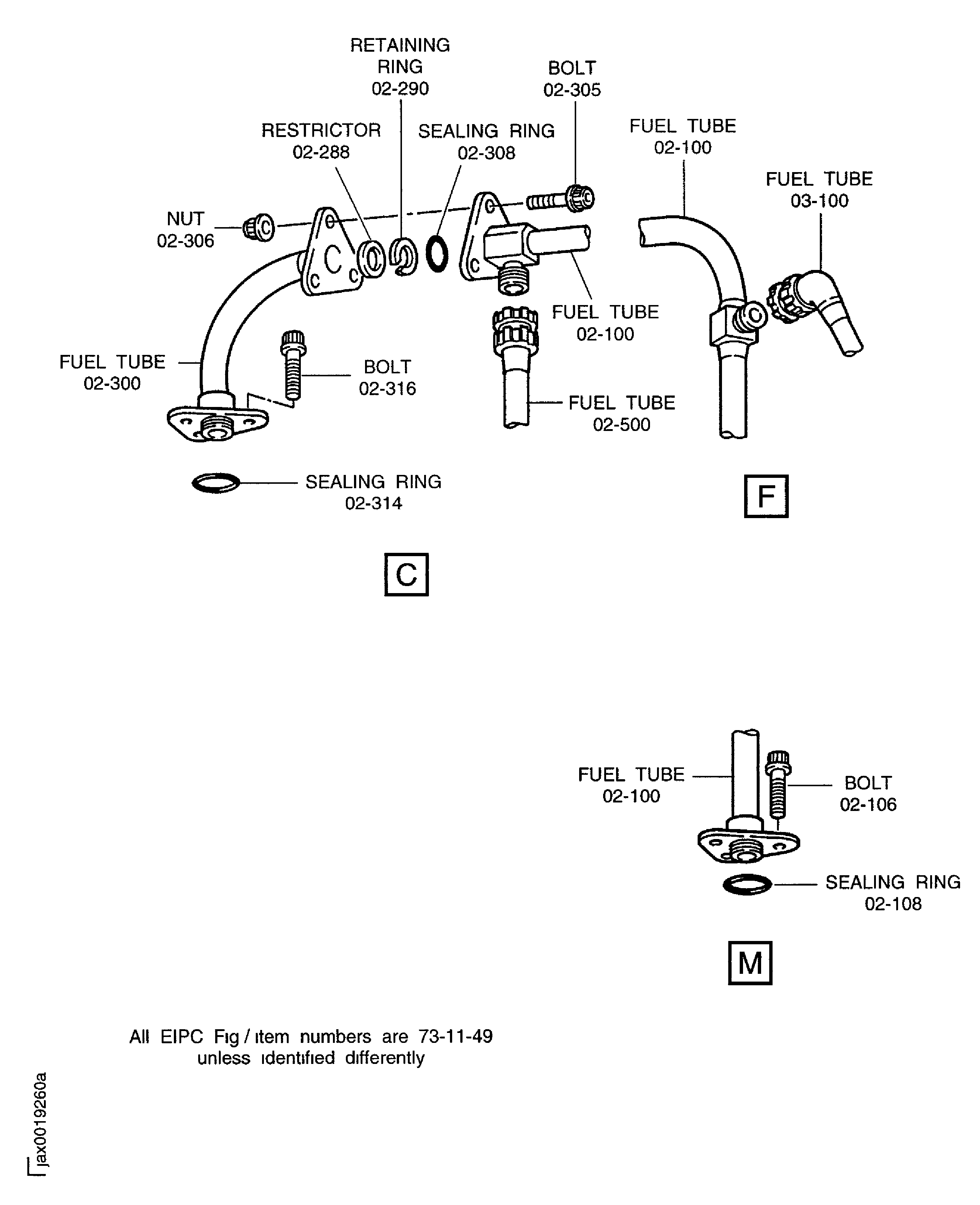 SBE 73-0058: Remove the fuel tube from the FCOC and the pump